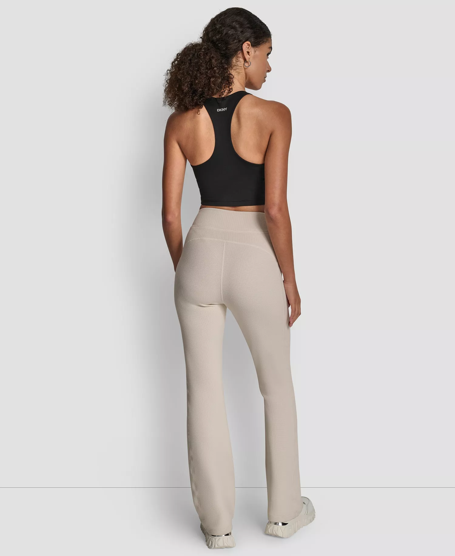 Women's Thermal High Waist Flare Pants - Blonde - L