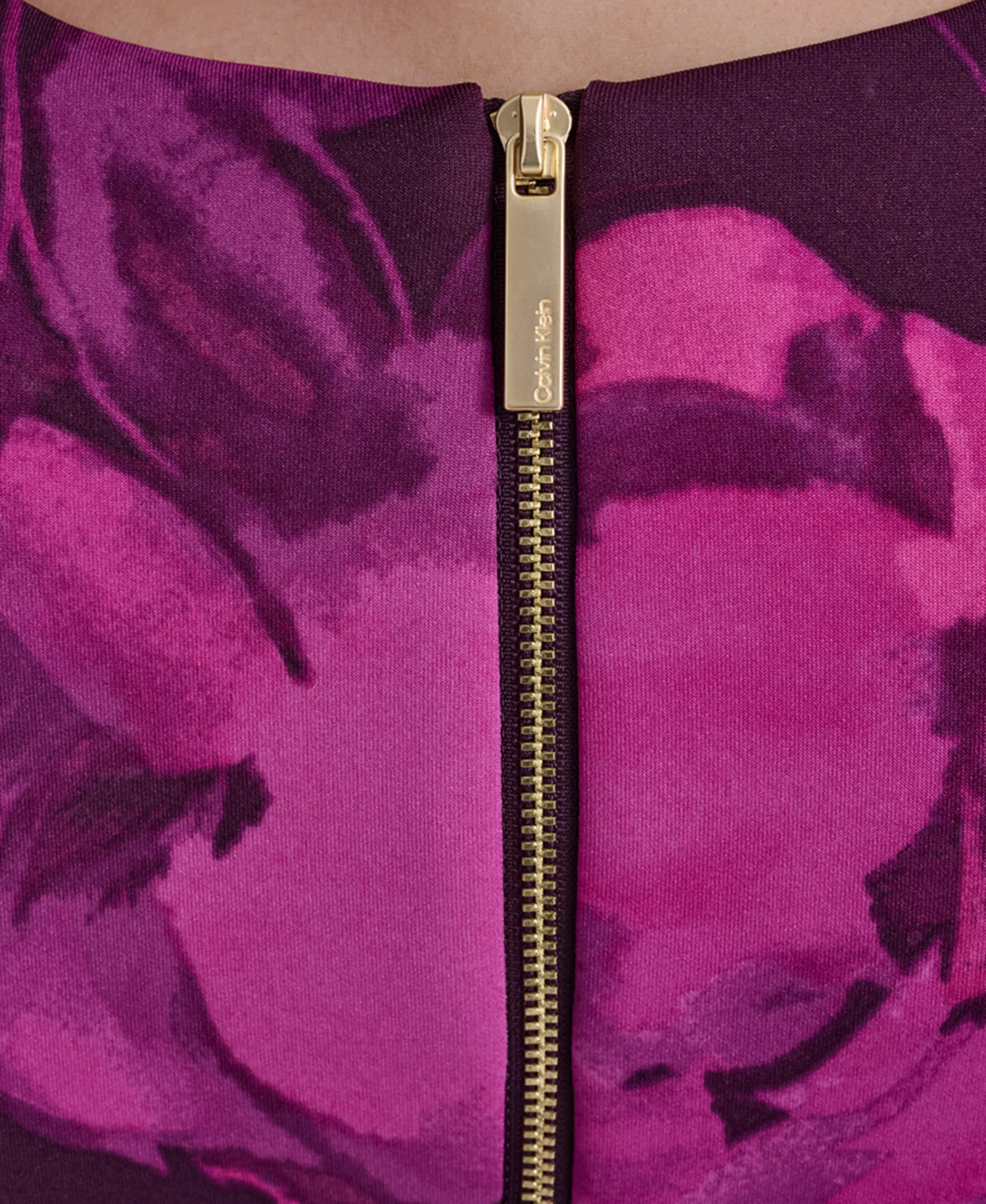 Women's Floral Print Short Dress - Purple - 10