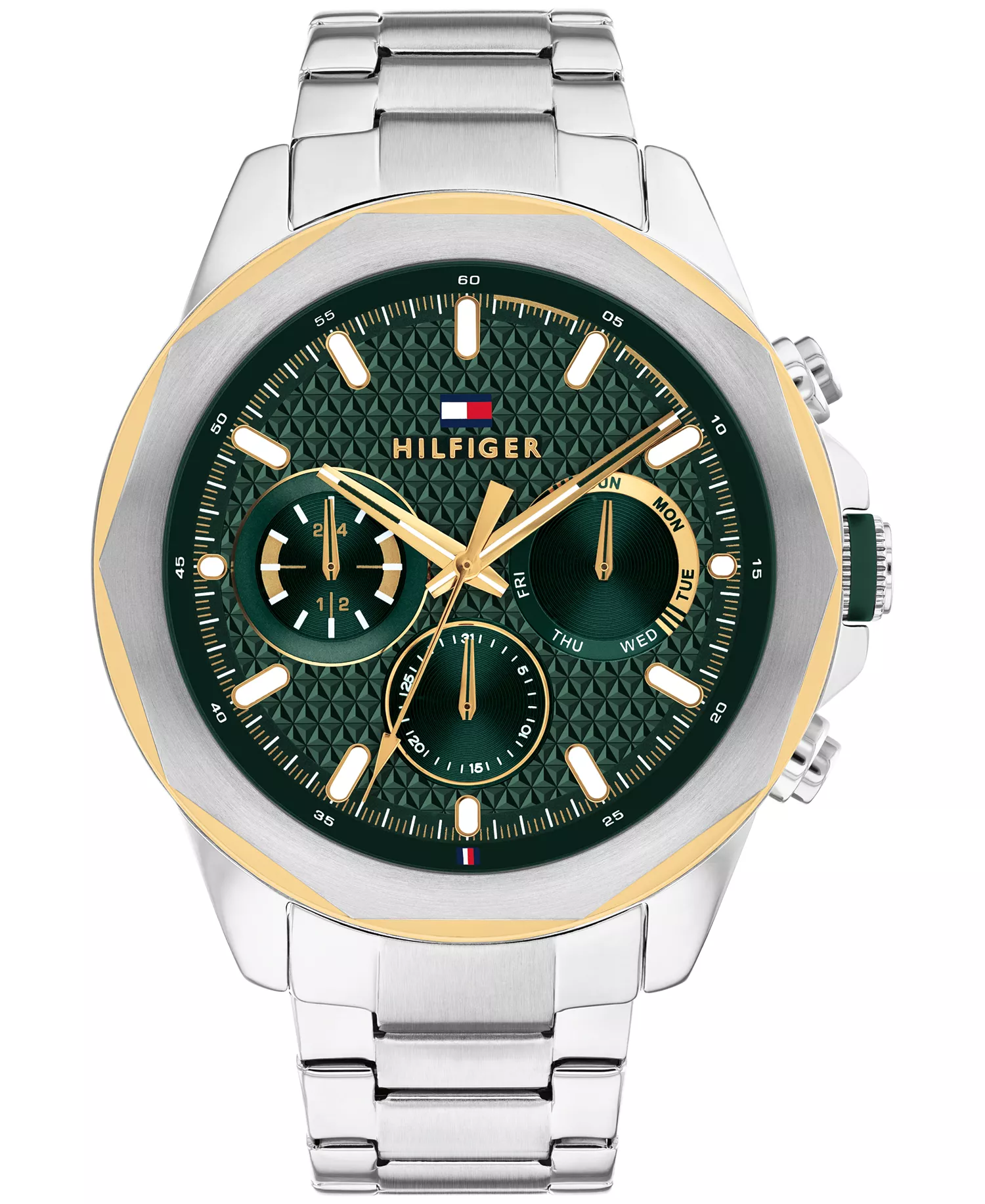 Men's Multifunction Silver-Tone Stainless Steel Bracelet Watch 46mm - Silver - One Size Fits All