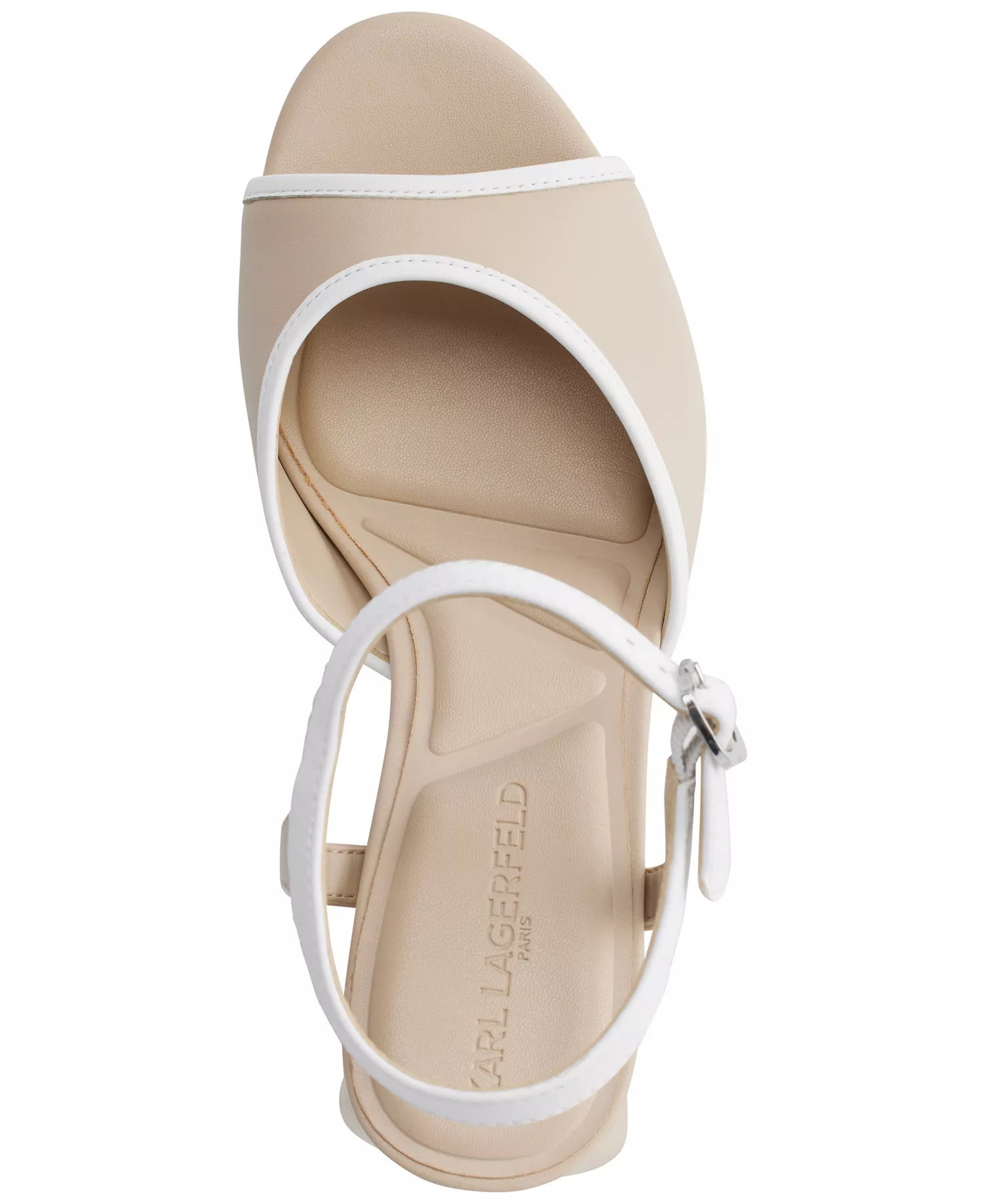 Women's Hallet Platform Ankle Strap Dress Sandals - Dusty Nude, White - 10M