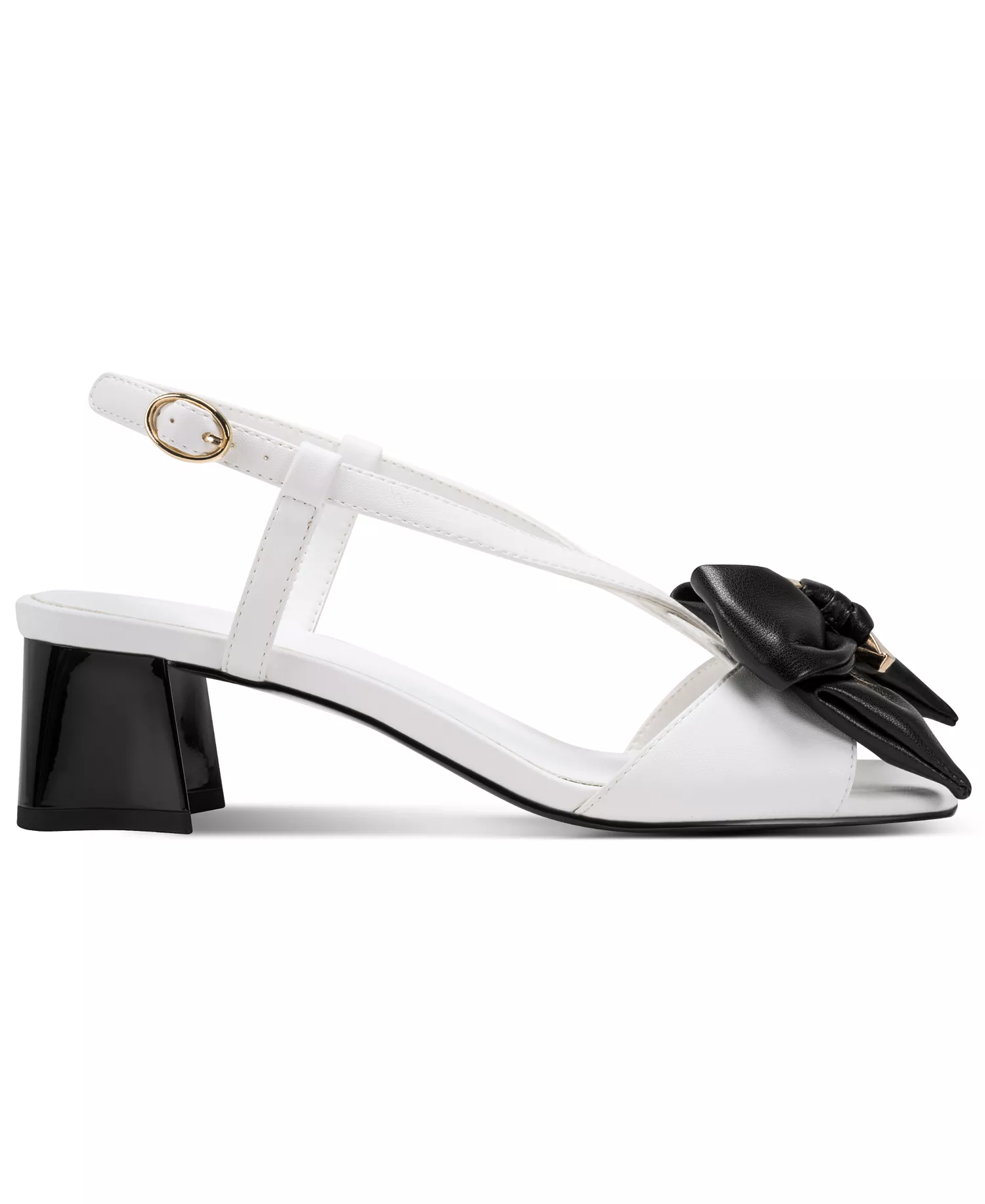 Women's Suttyn Bow Buckle Sandals - Bright White/Black - 10