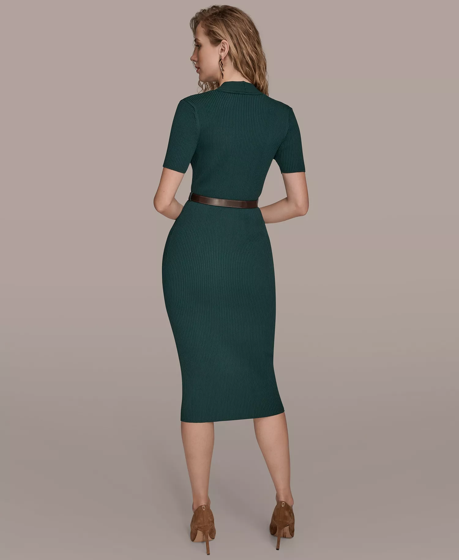 Petite Sweater Short Sleeve Midi Dress - Hudson - P/L