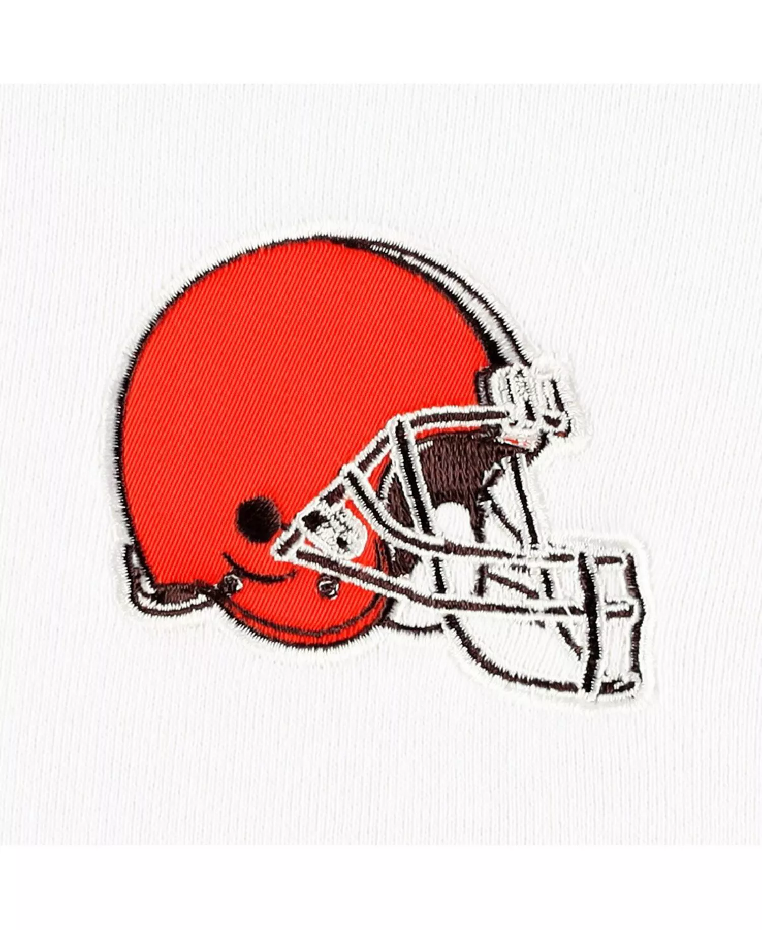 Women's White, Brown Cleveland Browns Bobbi Color Blocked Pullover Hoodie - White, Brown - 2XL