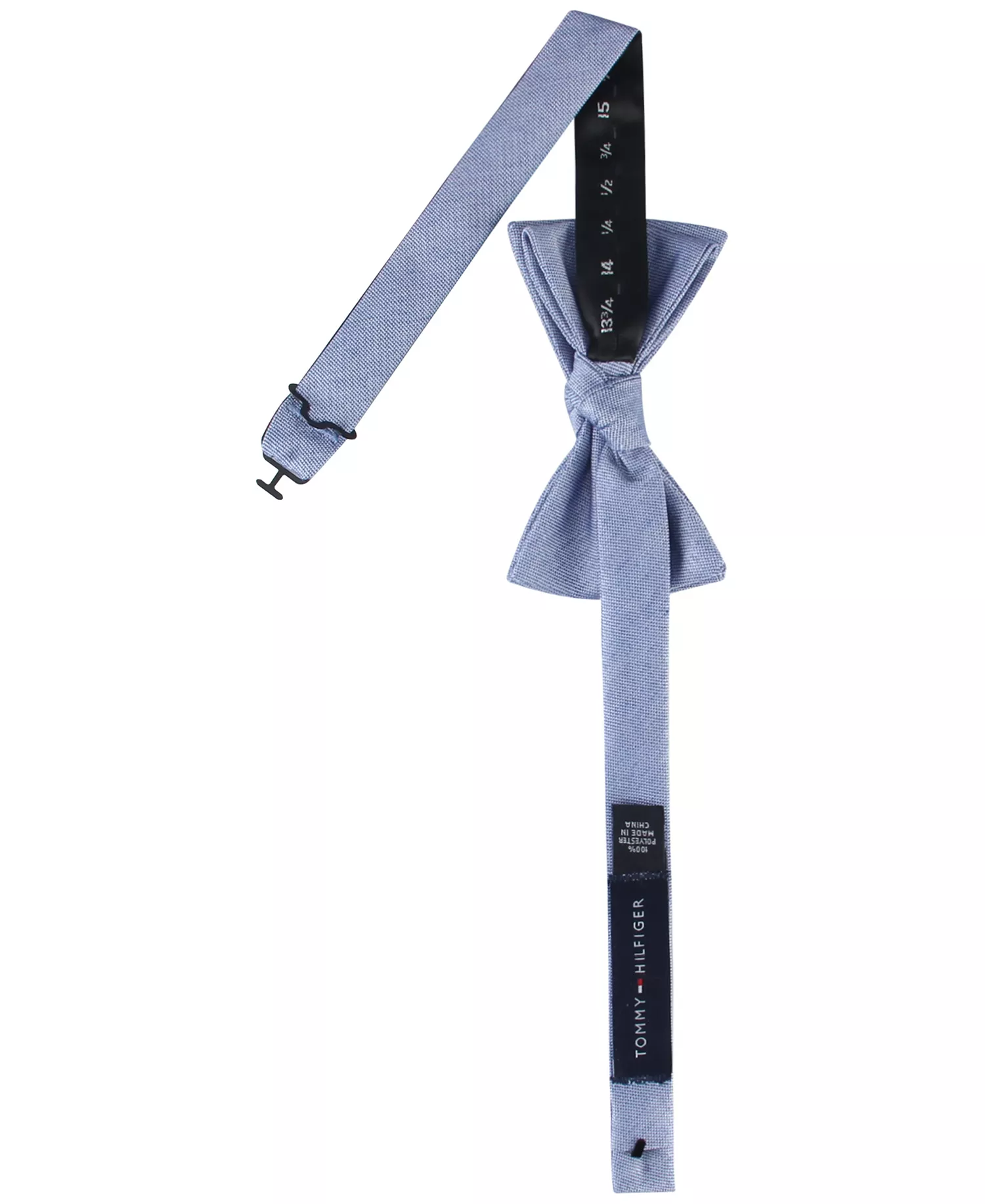 Men's Denim Paisley Bow Tie and Pocket Square, 2-Piece Set - Denim Blue - ONE SIZE