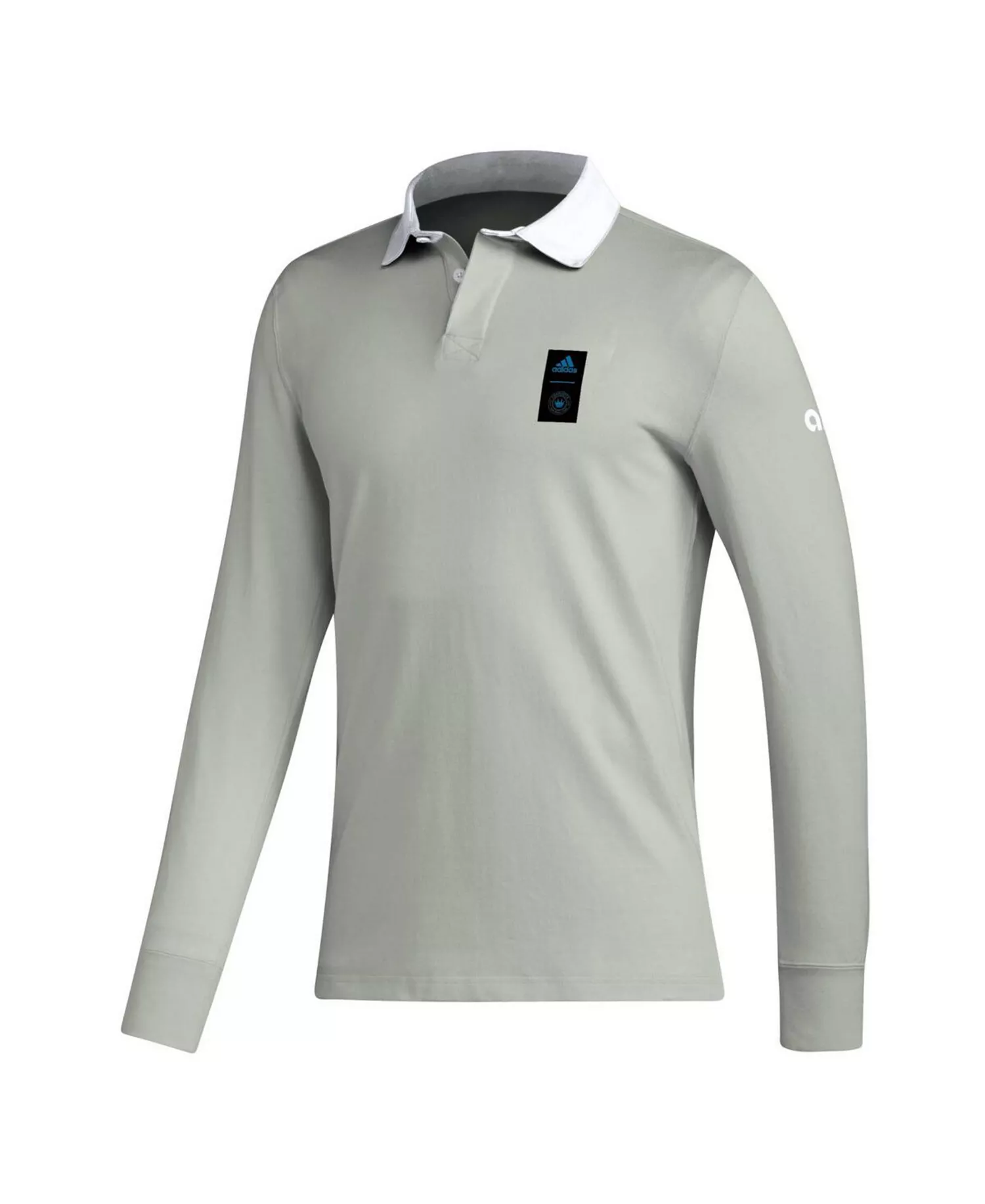 Men's Gray 2023 Player Charlotte FC Travel Long Sleeve Polo Shirt - Gray - 2XL