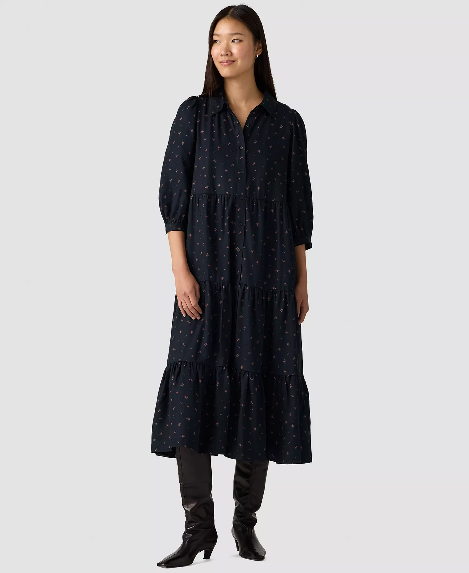 Women's Darla Collared Midi Dress - Curie Dits - L