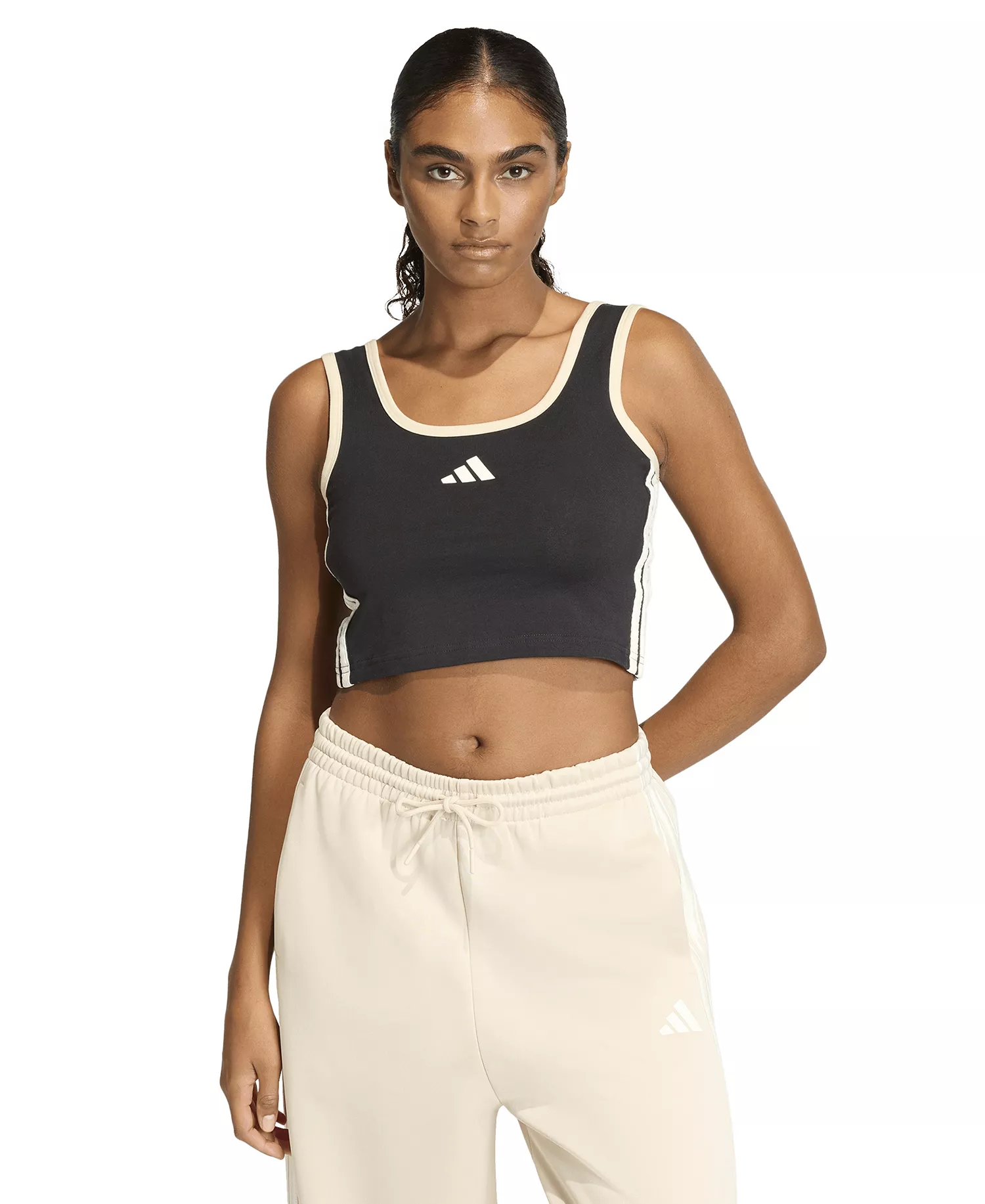Women's Stadium Sportswear Tank Top - Black/crystal Linen/off White - 2XL