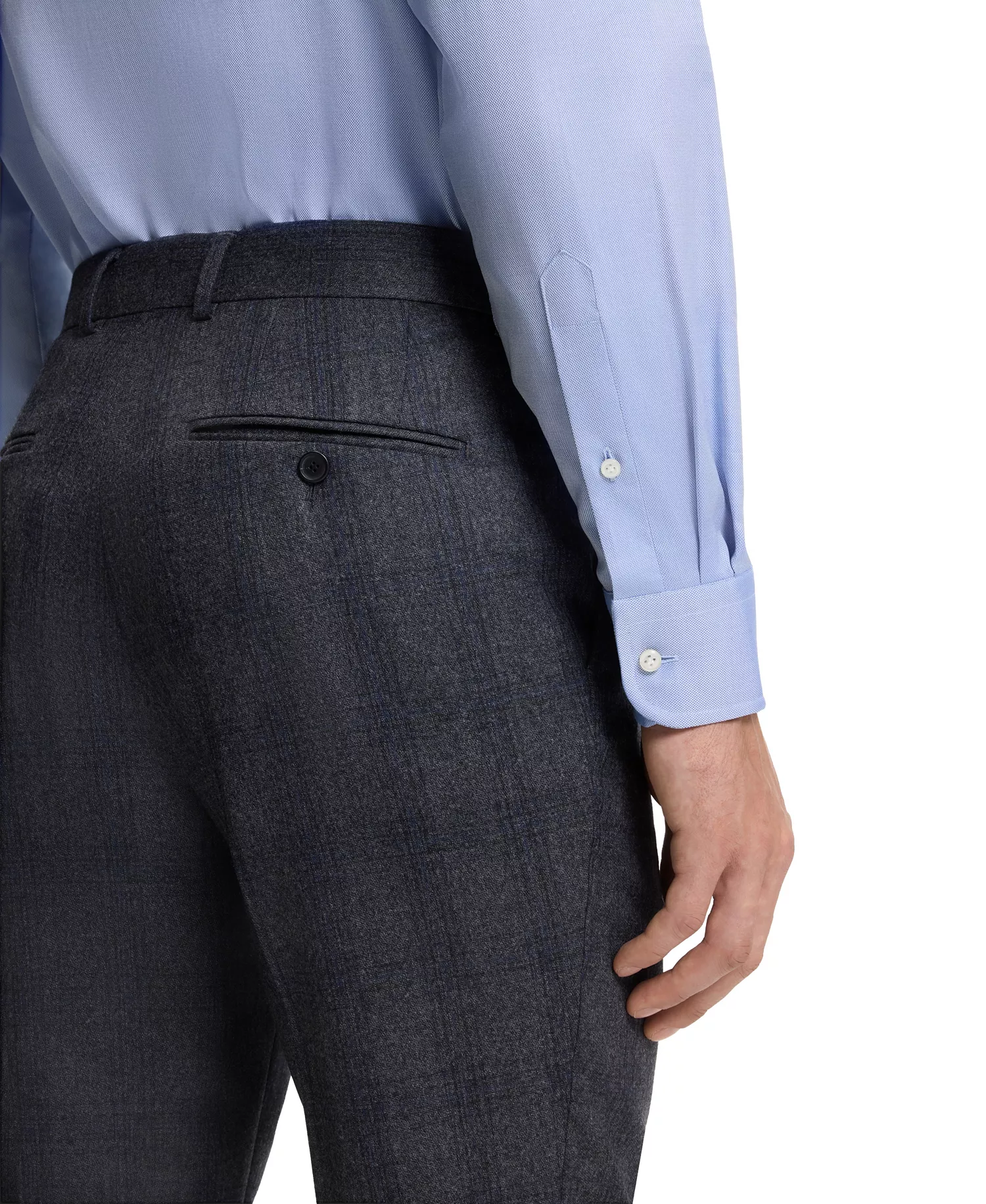 Men's BECKHAM x BOSS Oxford Cotton Slim-Fit Dress Shirt - Dark Blue - 16