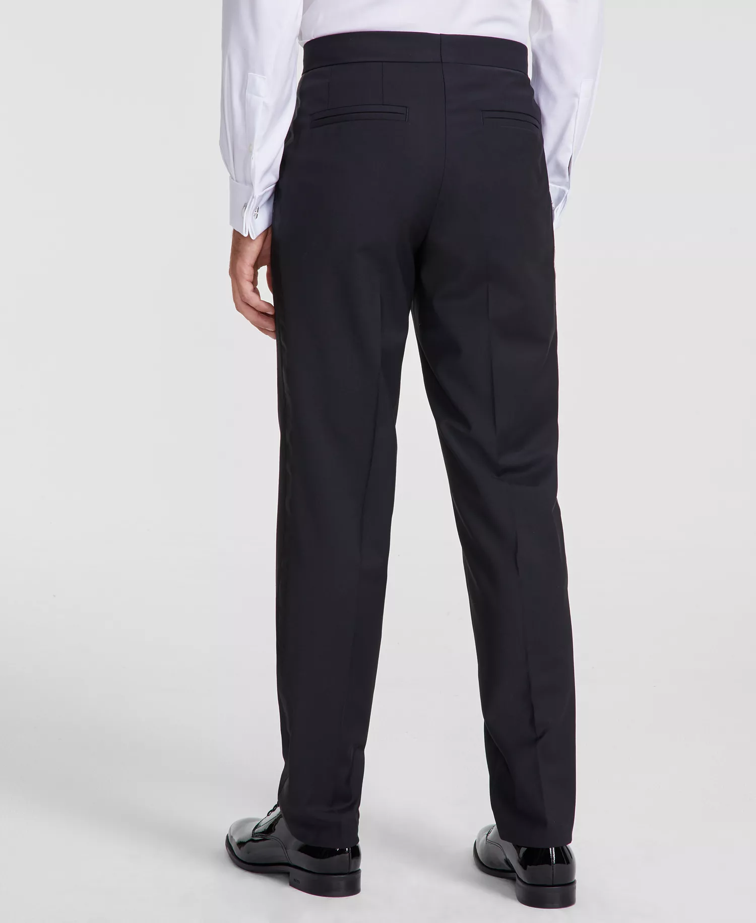 Men's Modern-Fit Wool Blend Super Flex Stretch Tuxedo Pant - Black - 30R