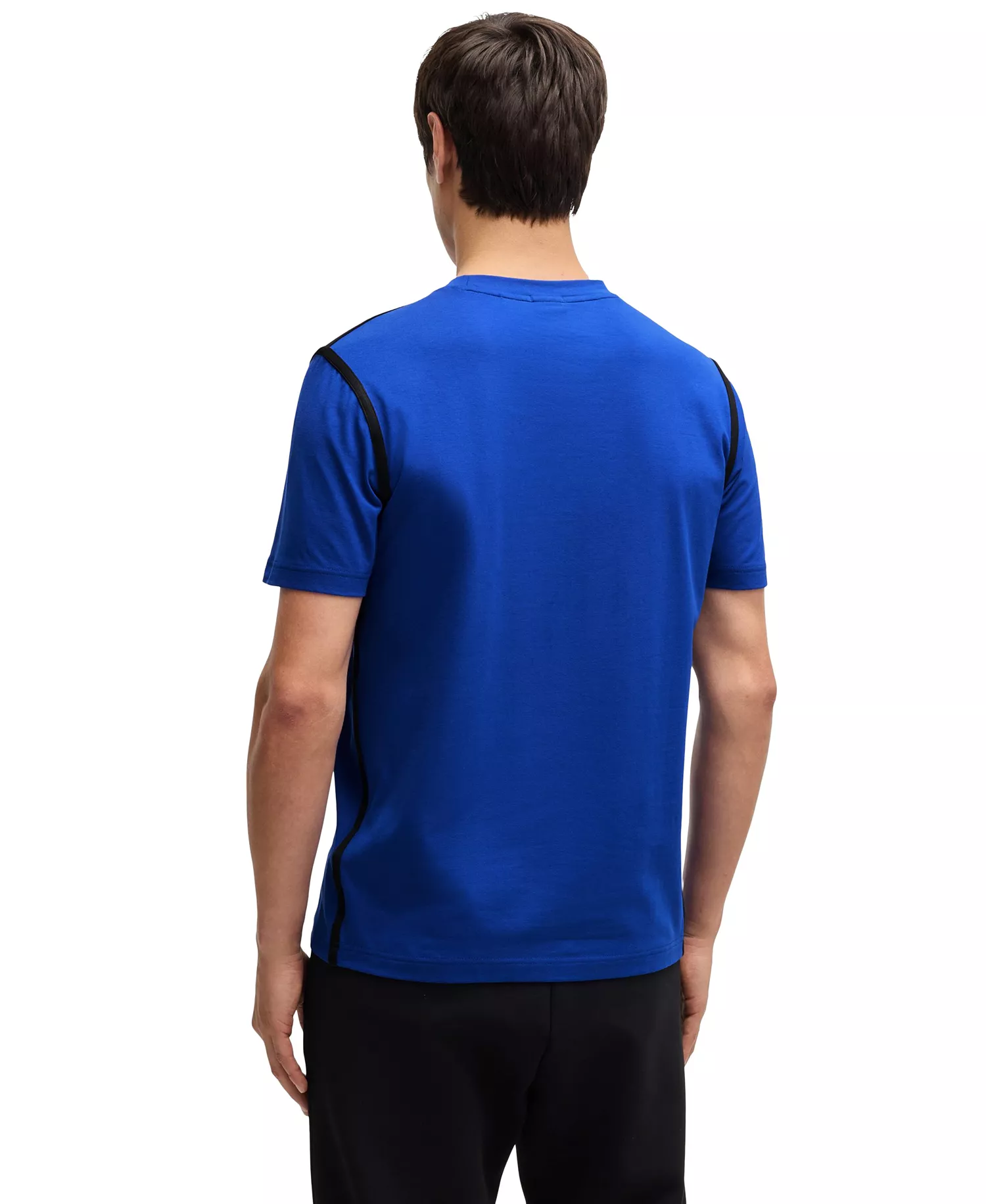 Men's Tape Trim Regular-Fit T-Shirt - Open Blue - 2XL