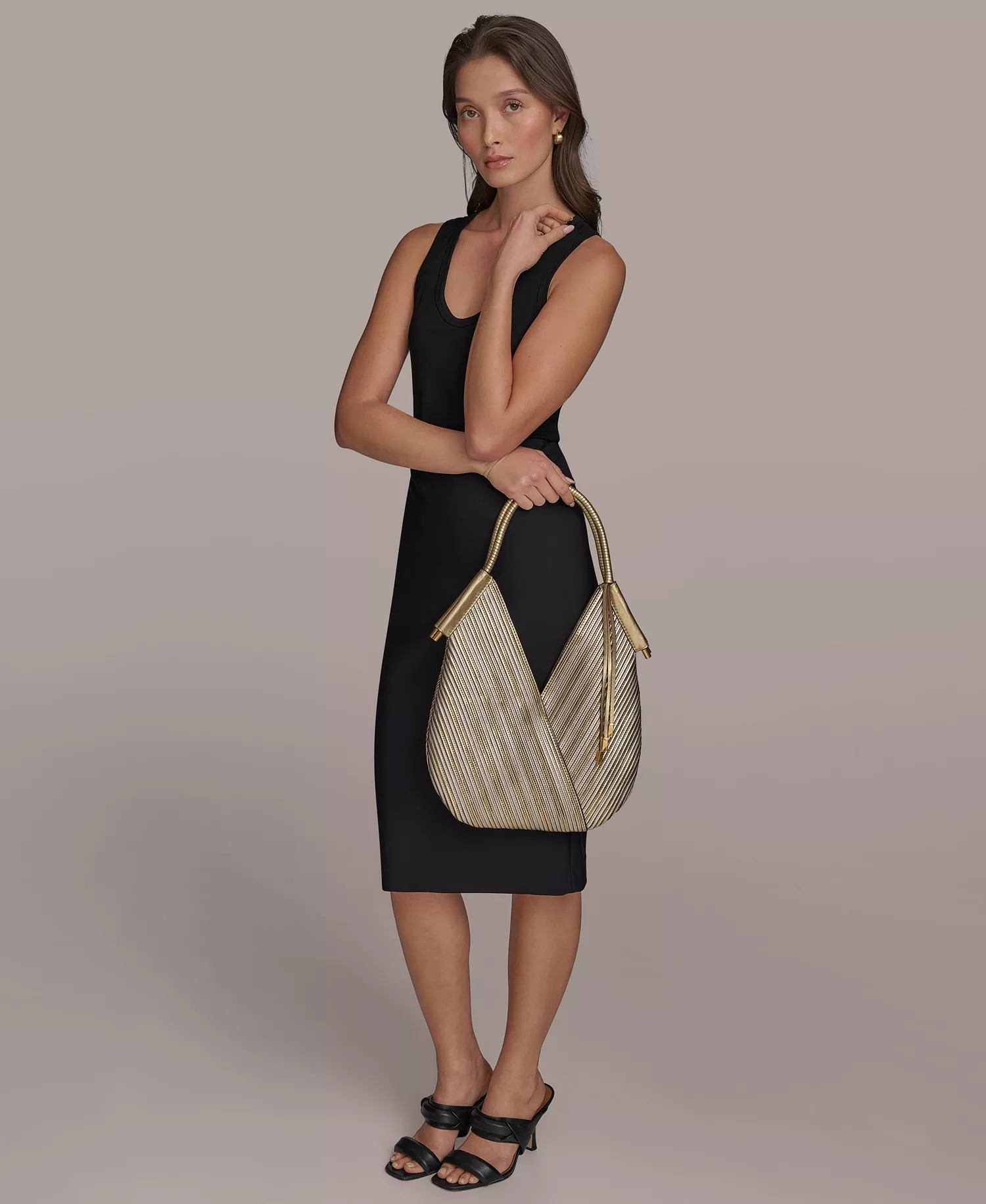 Baldwin Mini Metallic Shoulder Bag - Gold - NO SIZE