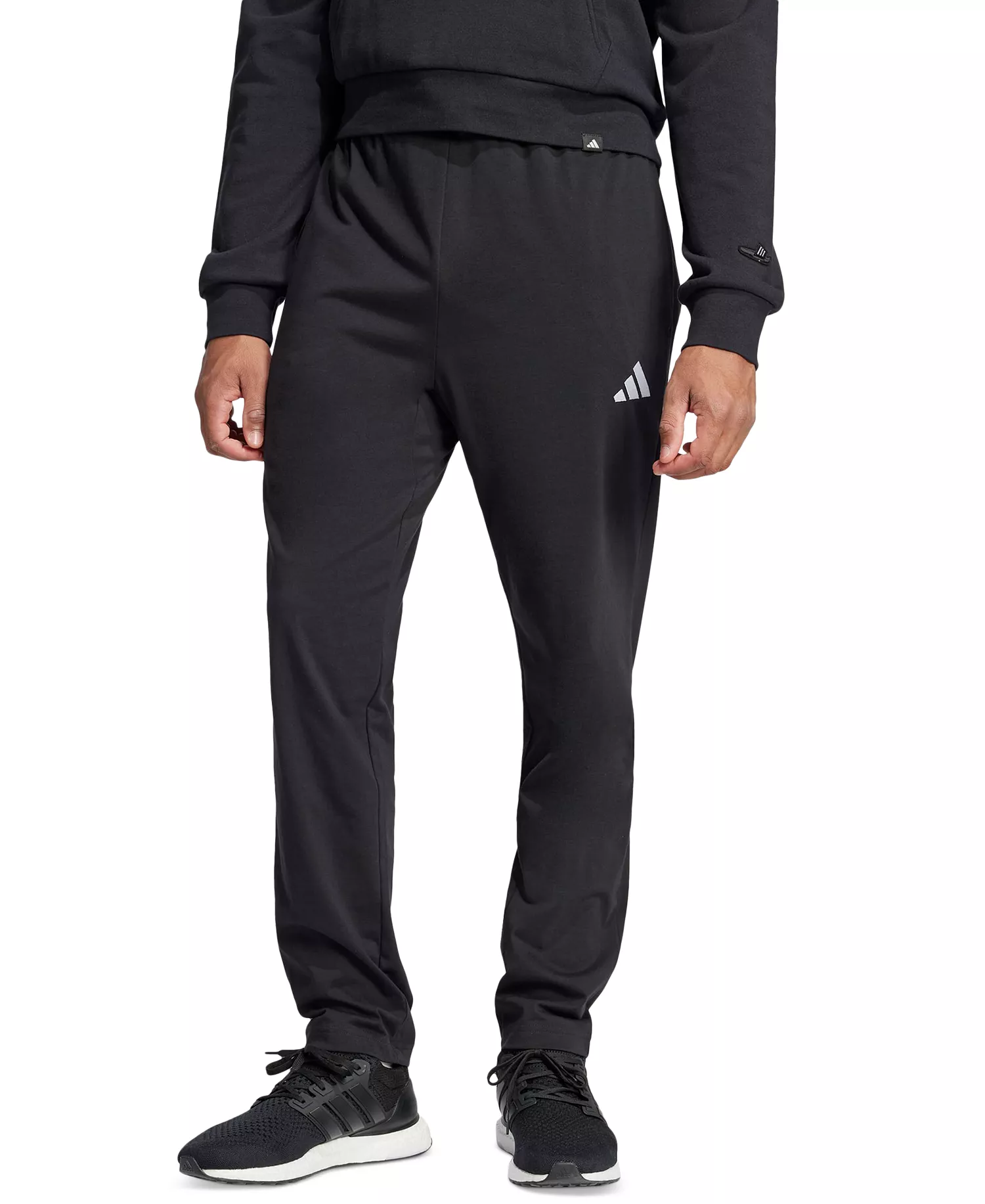 Men's Essentials Small Logo Single Jersey Pants - Black - 2XL