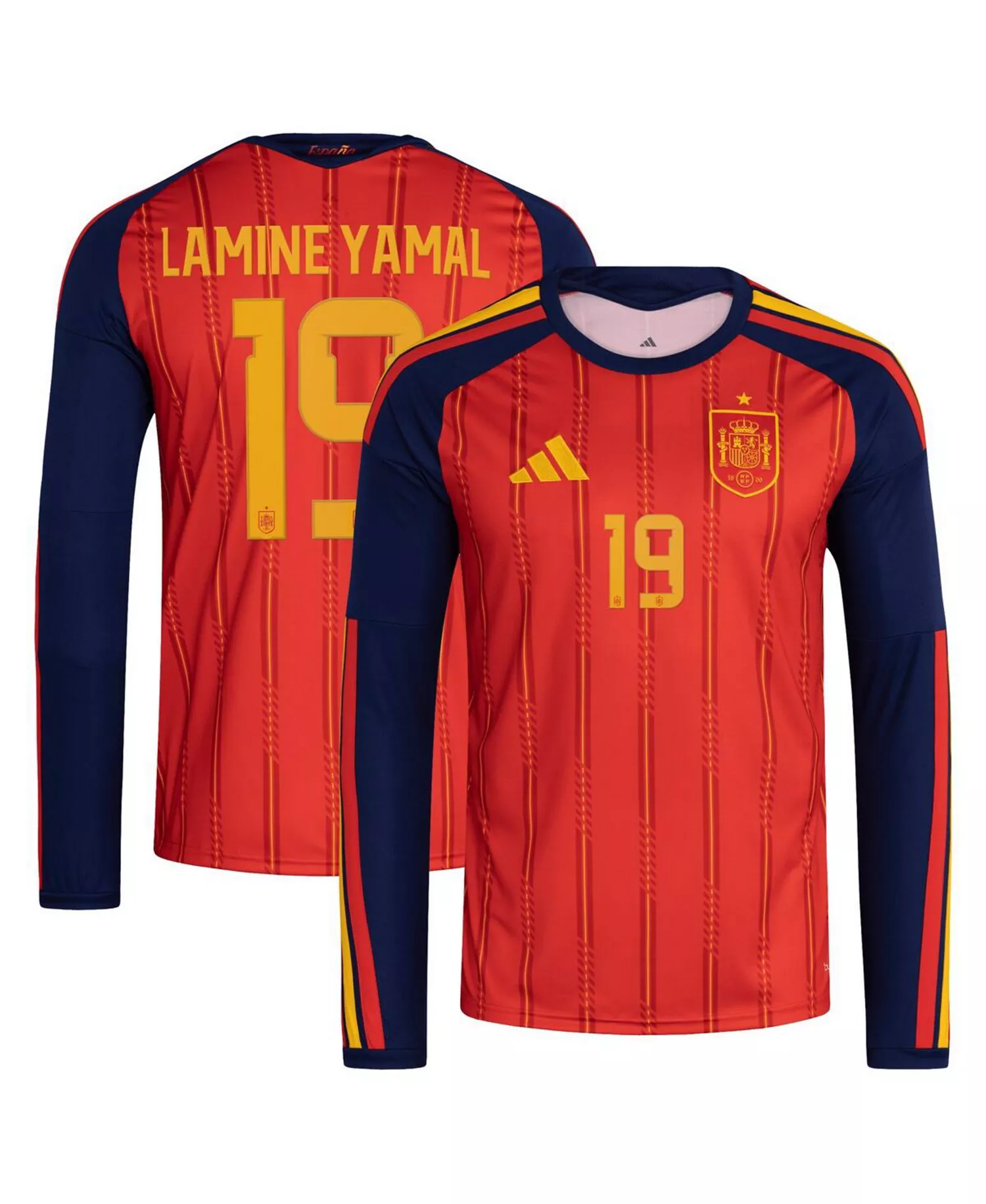 Men's Lamine Yamal Red Spain National Team 2026 Home Replica Long Sleeve Jersey - Red - S