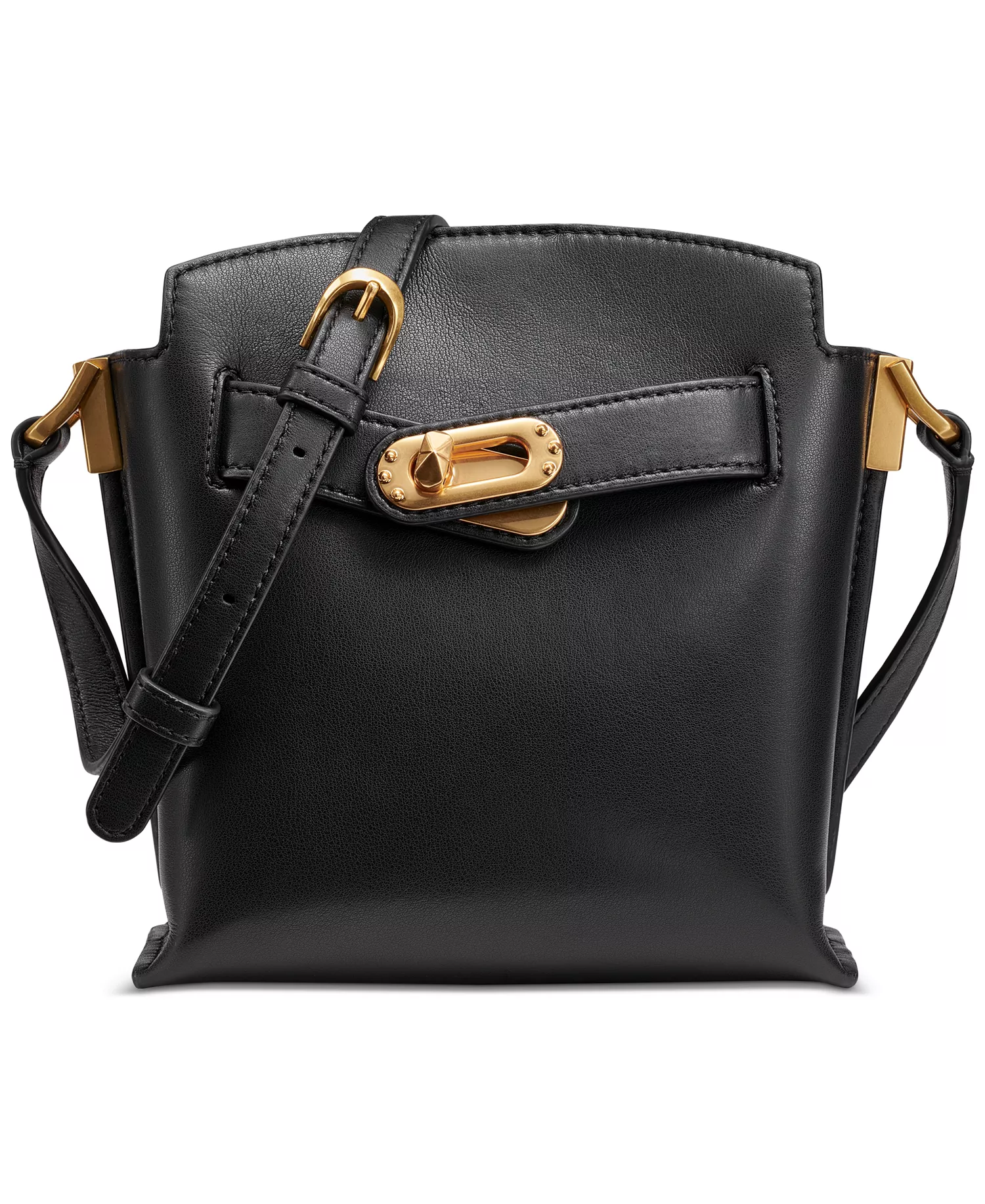 Mini Bridgehampton Turn-Lock Crossbody Bag - Black/Gold - NO SIZE