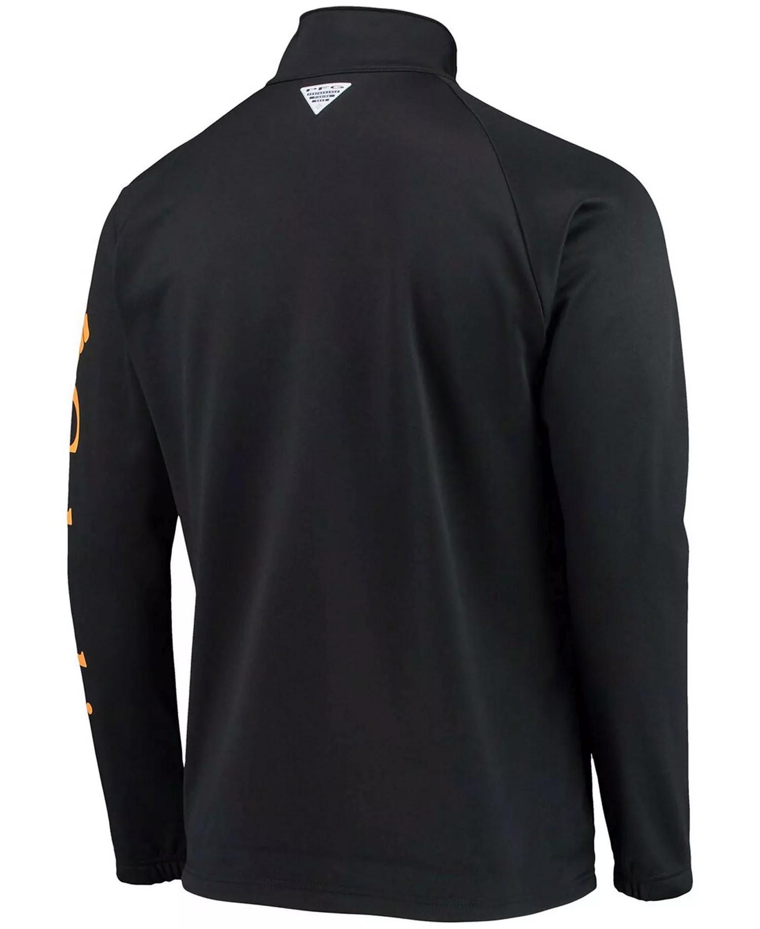 Men's Black Virginia Tech Hokies Terminal Tackle Fleece Raglan Omni-Shade Quarter-Zip Jacket - Black - L
