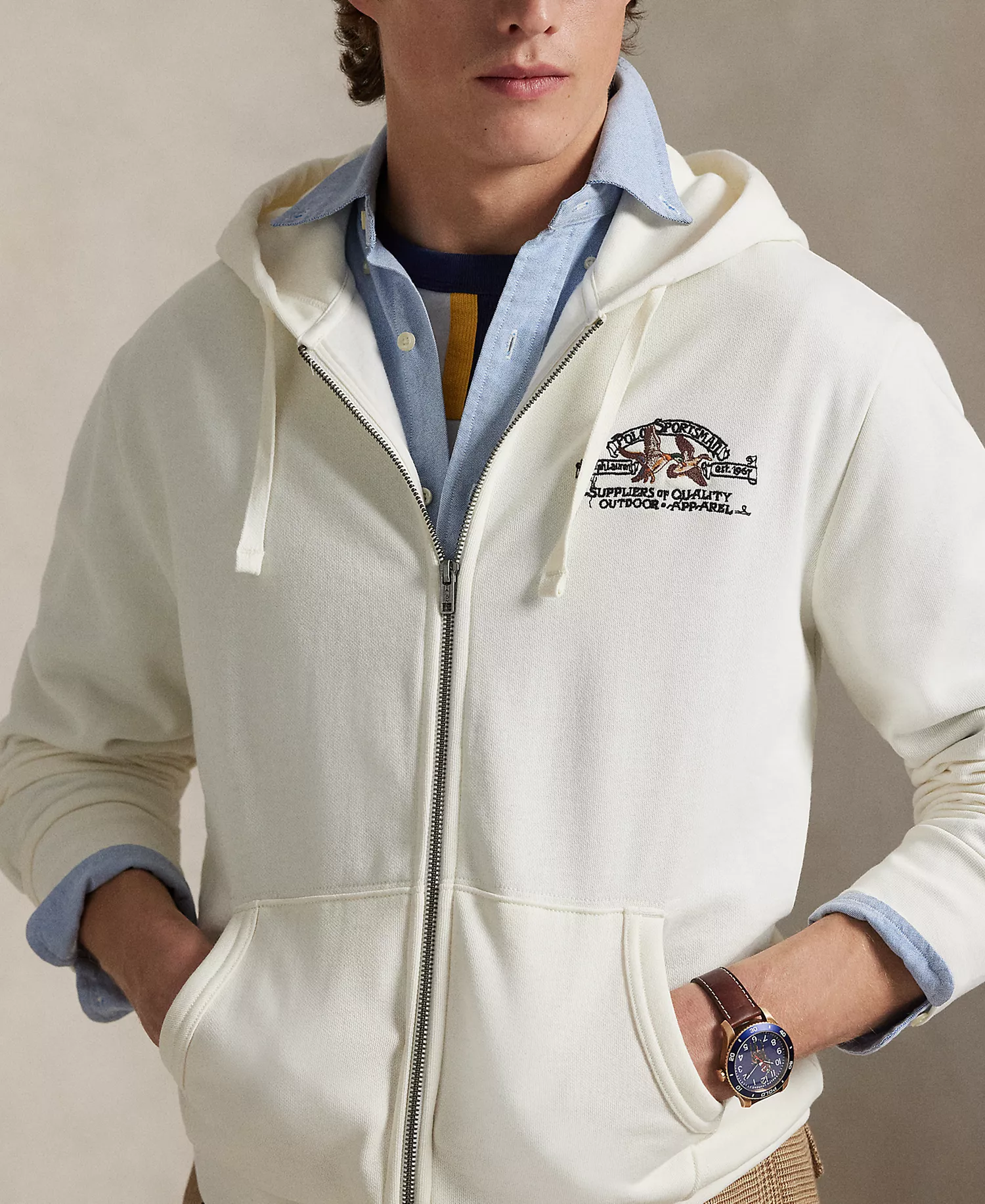 Men's Polo Sportsman Fleece Full-Zip Hoodie - Nevis - 2XL