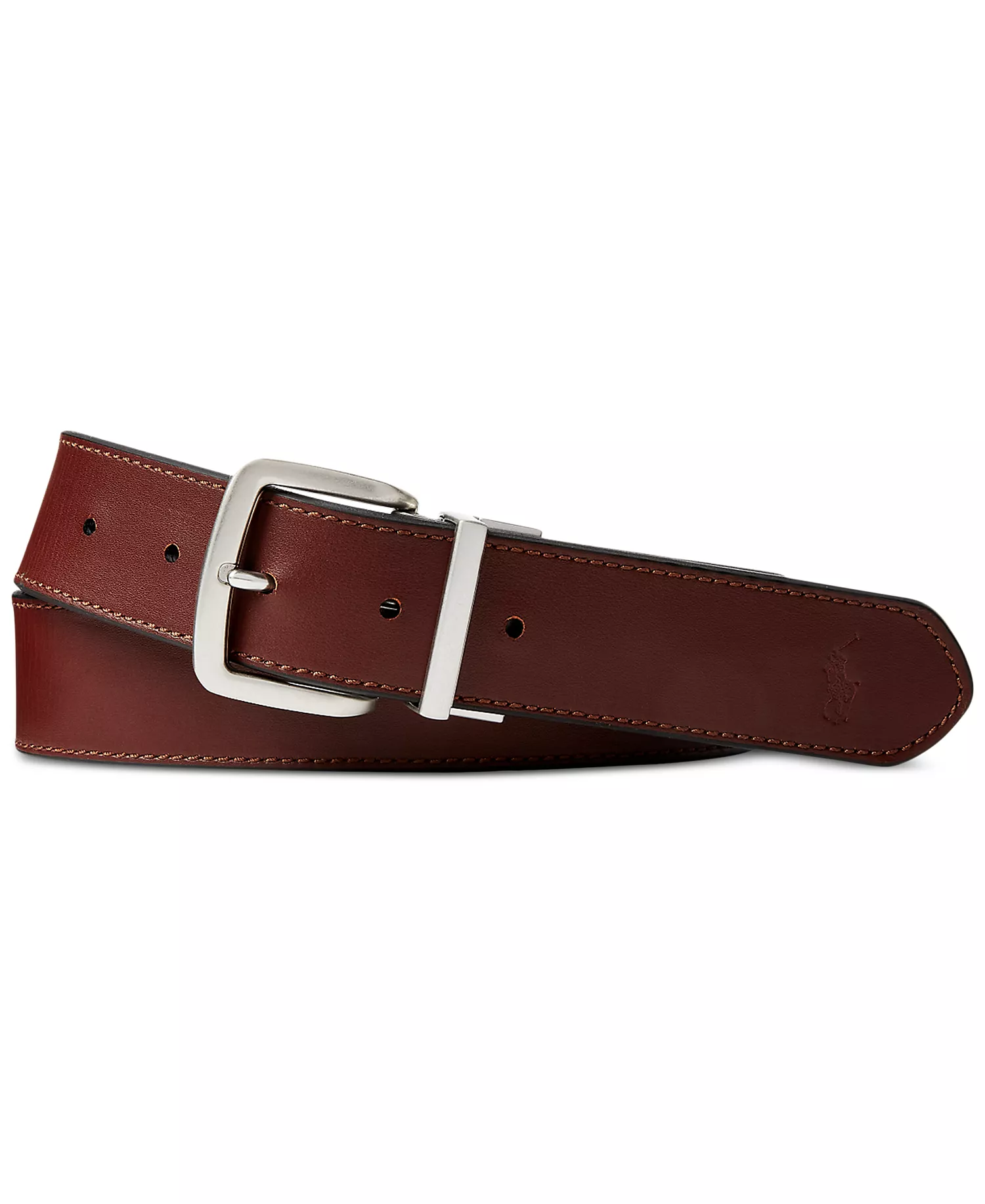 Men's Reversible Leather Belt - Black/Brown - 32