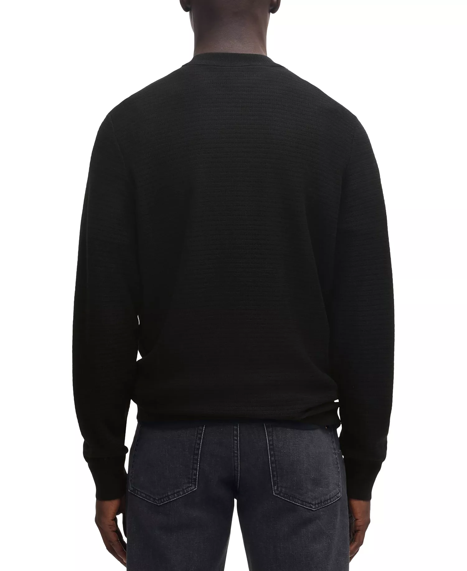 Men's Logo Patch Regular-Fit Sweater - Black - M