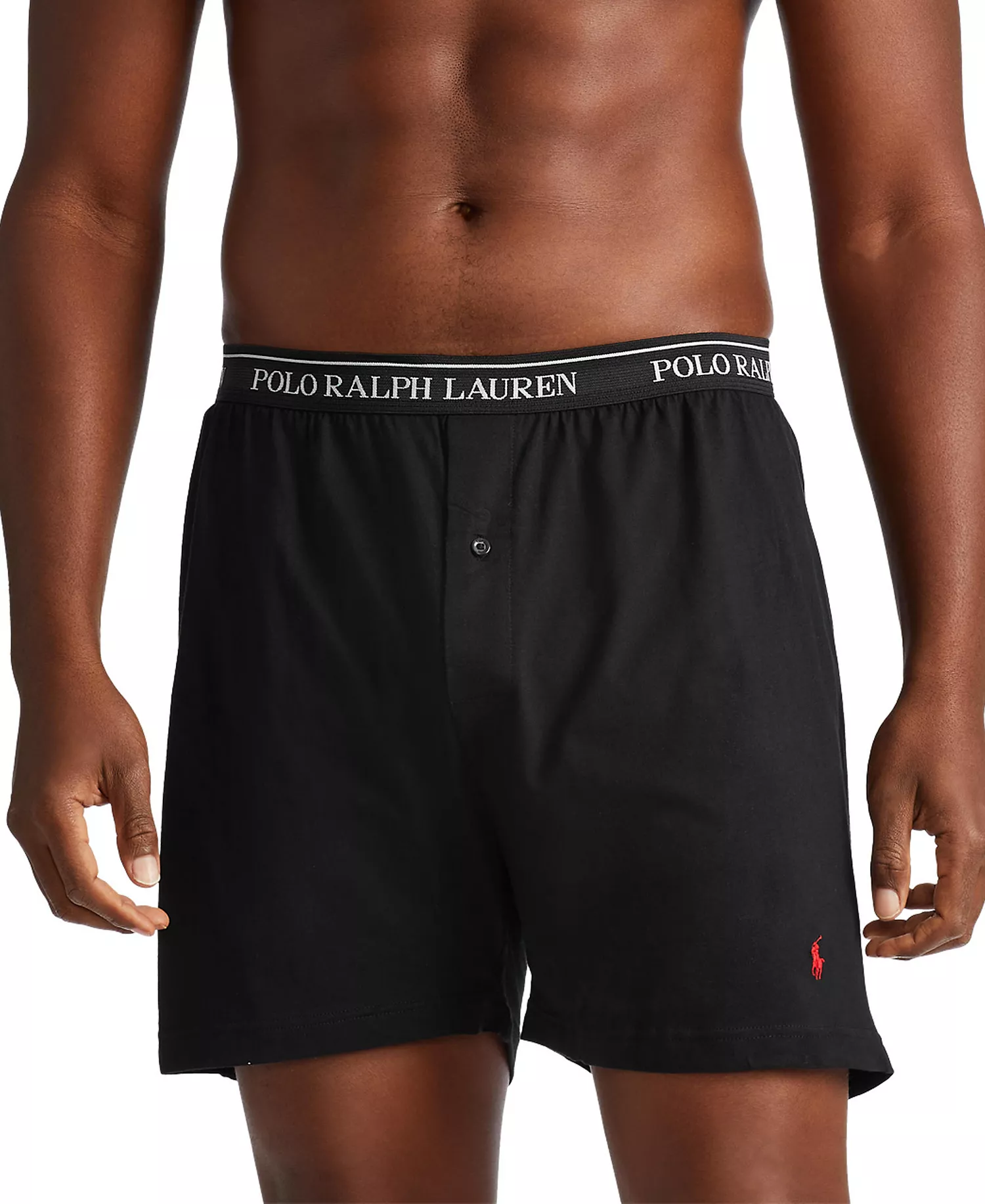 Men's 5-Pack Classic-Fit Cotton Knit Boxers  - Blue - L