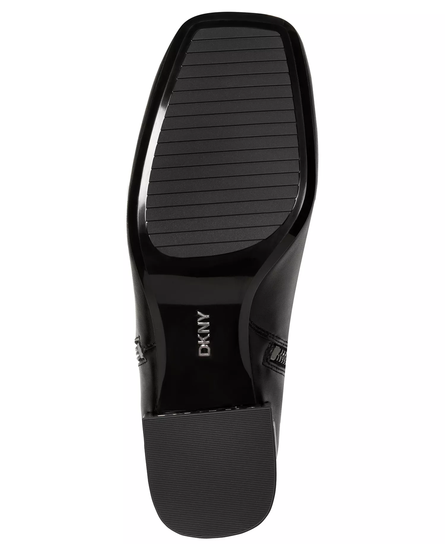 Women's Kylah Block Heel Booties - Black Smooth Leather - 5.5M