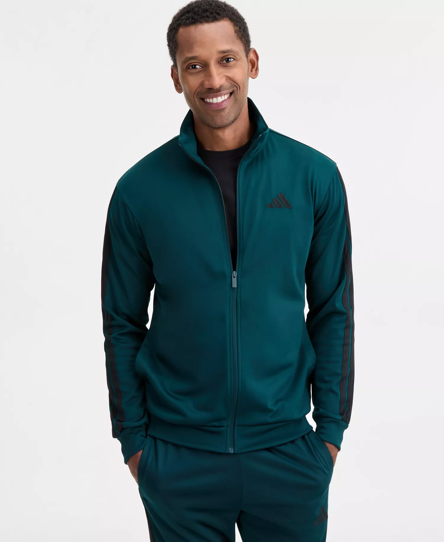 Men's 3 Stripes Tricot Regular Track Jacket - Aurora Ivory - 2XL