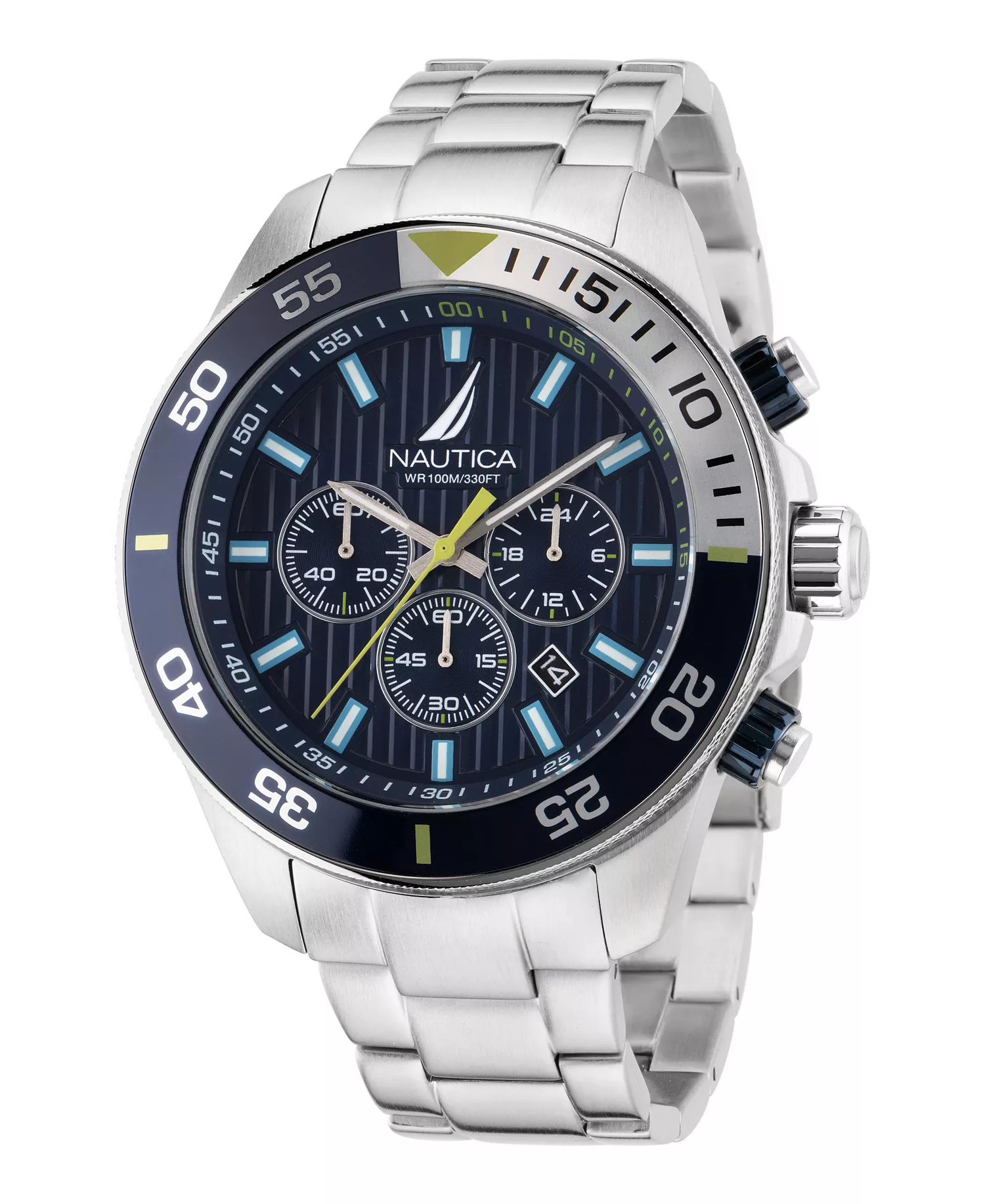 Men's Analog Silver-Tone Stainless Steel Watch Set, 48mm - Silver-Tone - NO SIZE