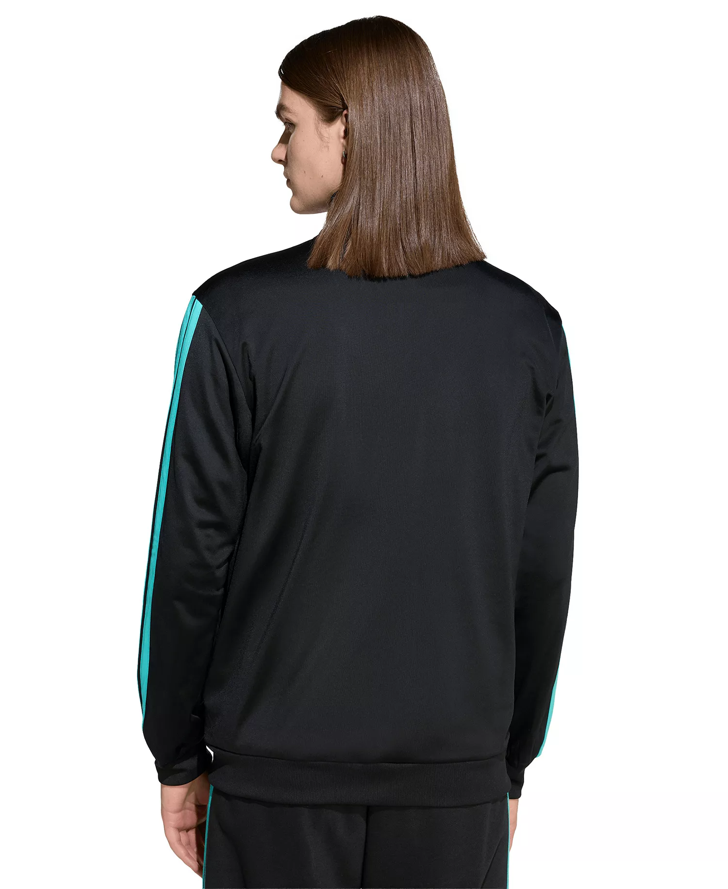 Men's Mercedes Formula 1 Long-Sleeve Track Jacket - Black/Mint Rush - 2XL