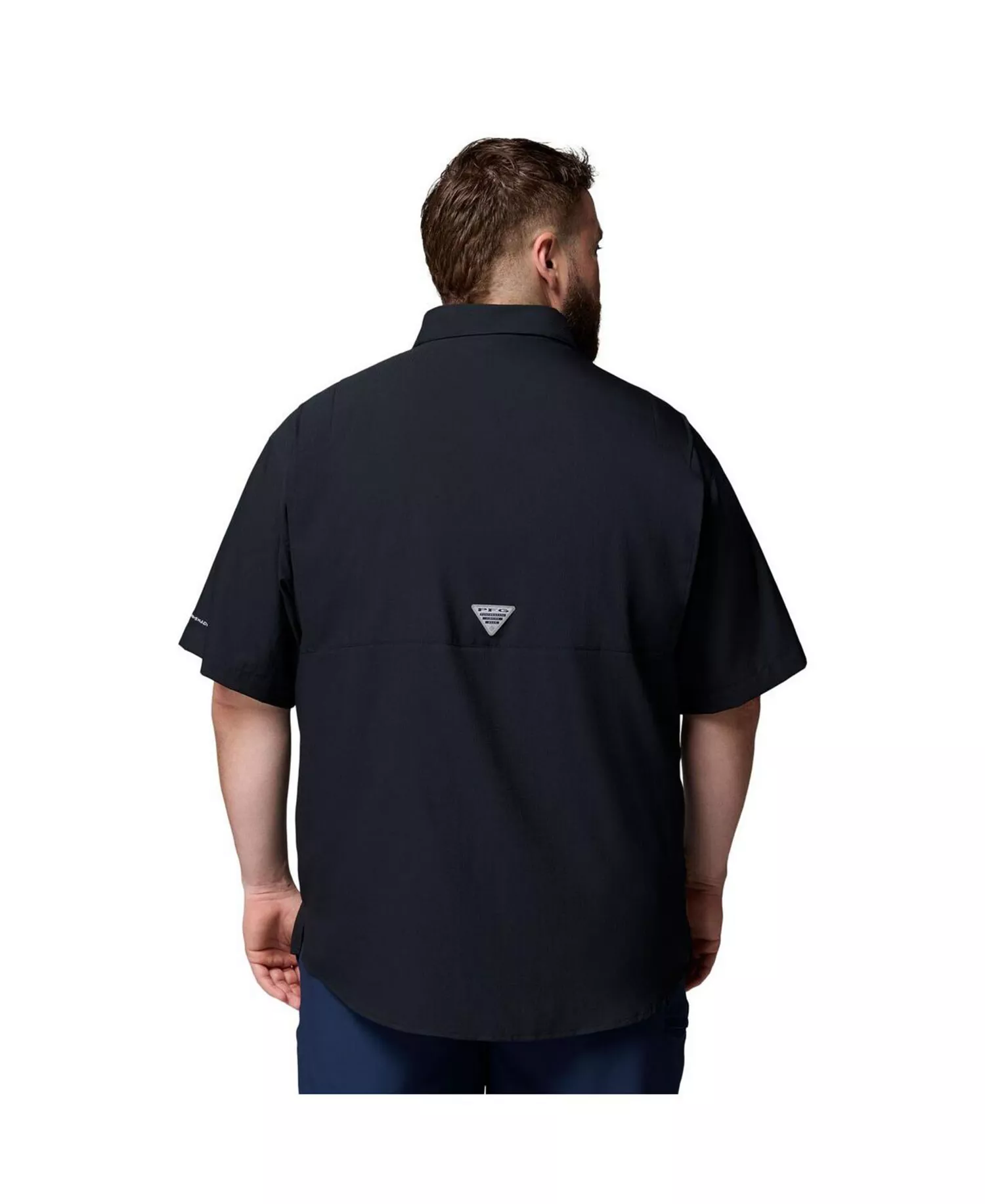 Men's Black Texas Longhorns Big Tall Tamiami Omni-Shade Button-Down Shirt - Black - 2XT