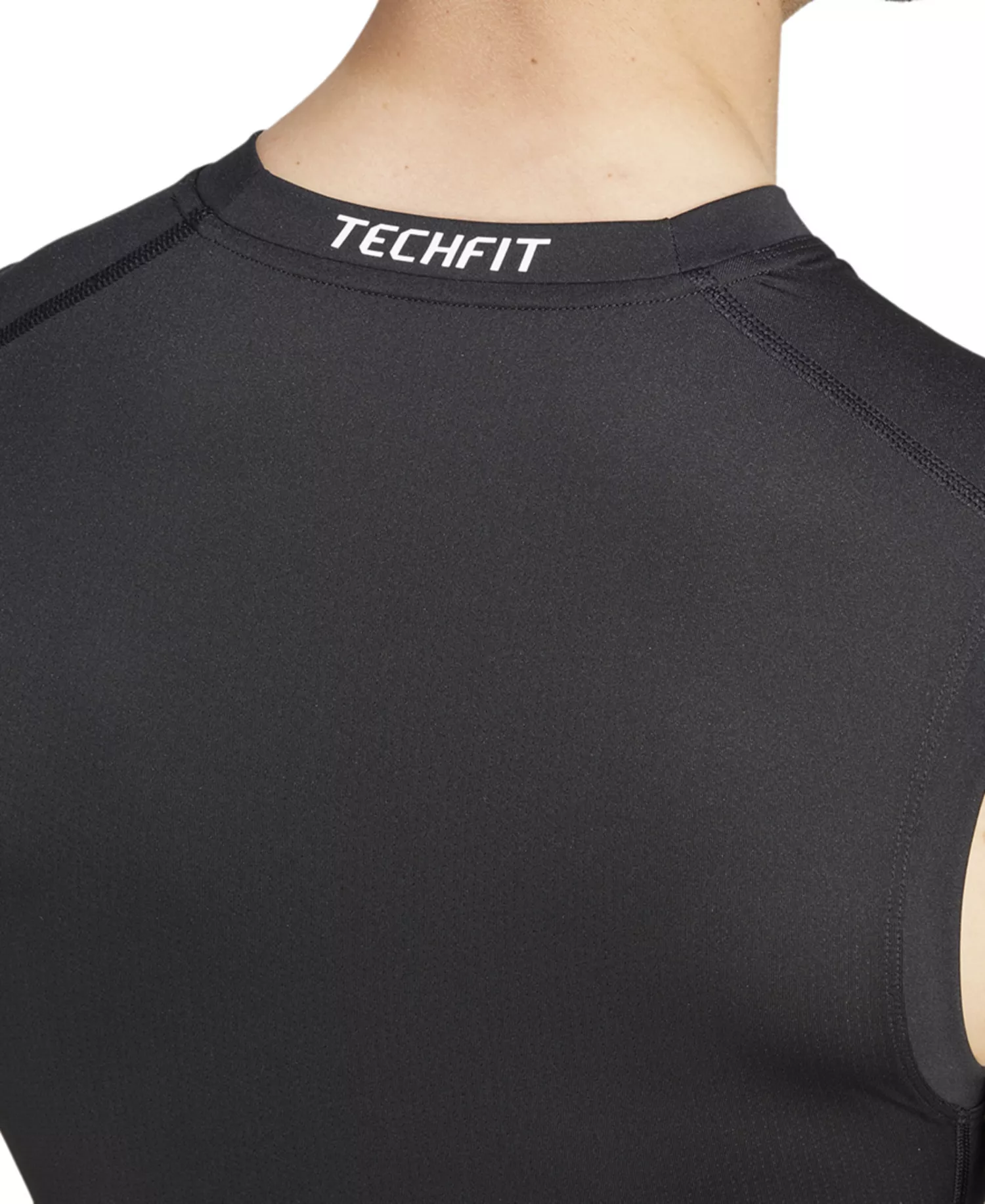 Men's Fitted Crewneck Tech-Fit Sleeveless Compression T-Shirt - Black - 2XL
