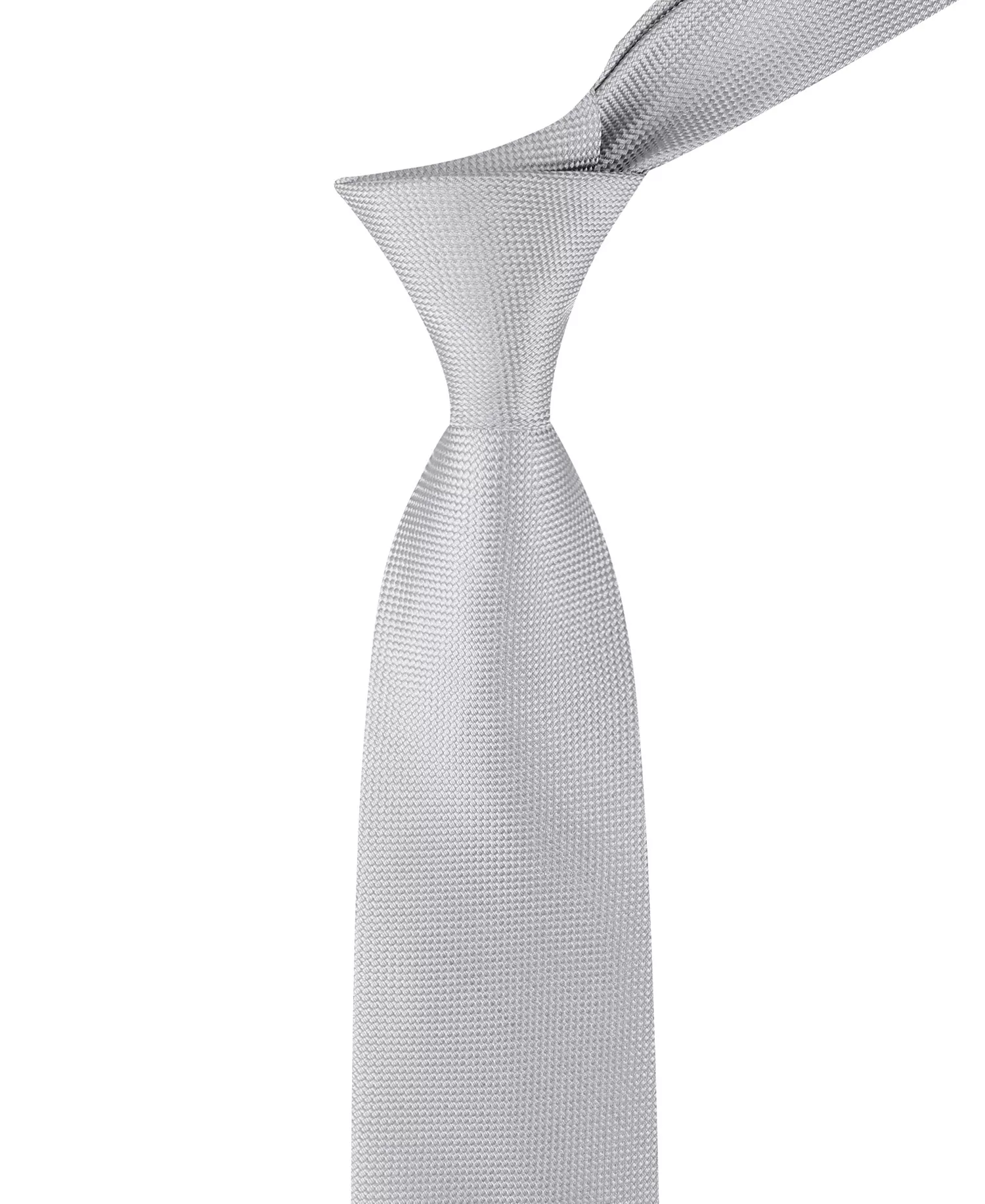 Men's Georgia Solid Pattern Tie - Silver - ONE SIZE