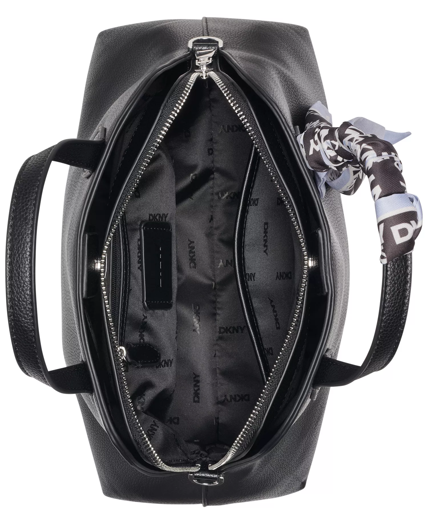 Lilah Small Satchel Crossbody Bag - Black/Silver - No Size