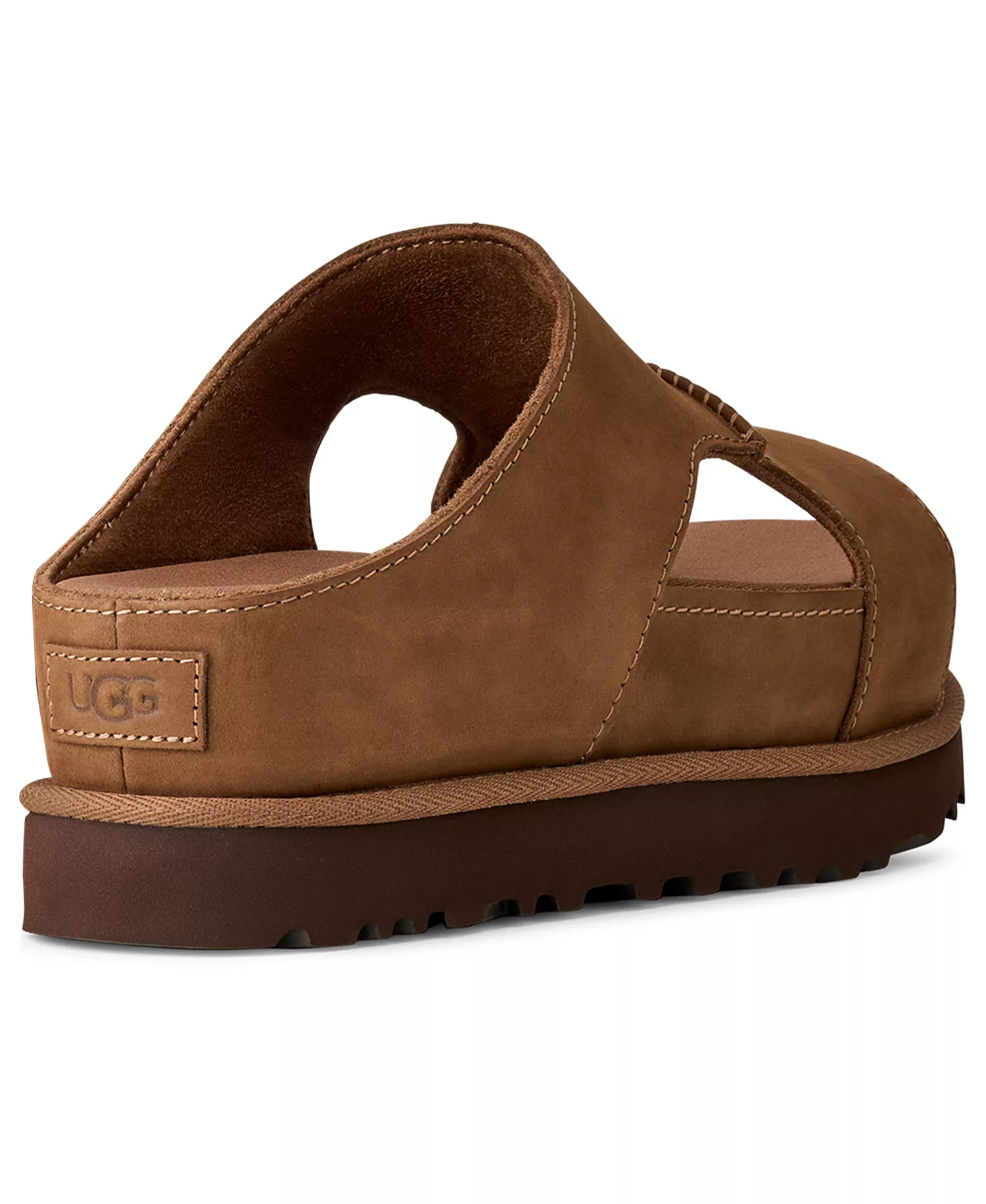 Women's Goldenstar Hi Cutout Open Toe Slide Sandals - Dark Chestnut - 10M