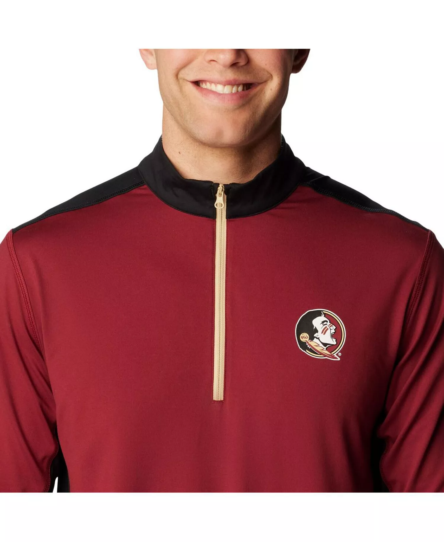 Men's Garnet Florida State Seminoles Tech Trail Omni-Shade Quarter-Zip Top - Garnet - L