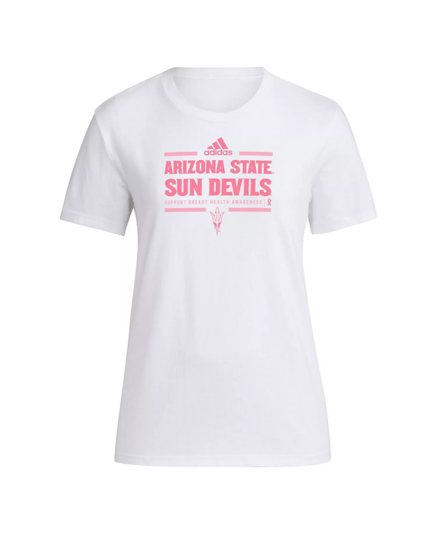 Women's White Arizona State Sun Devils 2024 Breast Cancer Awareness Pregame T-Shirt - White - 2XL