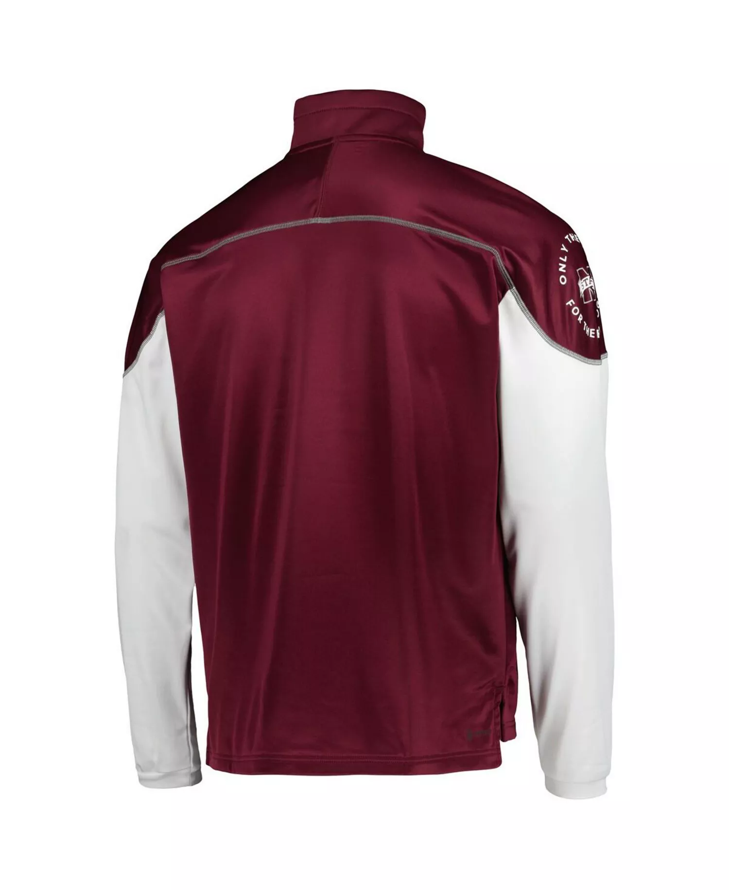 Men's Maroon Mississippi State Bulldogs AEROREADY Knit Quarter-Snap Jacket - Maroon - 2XL