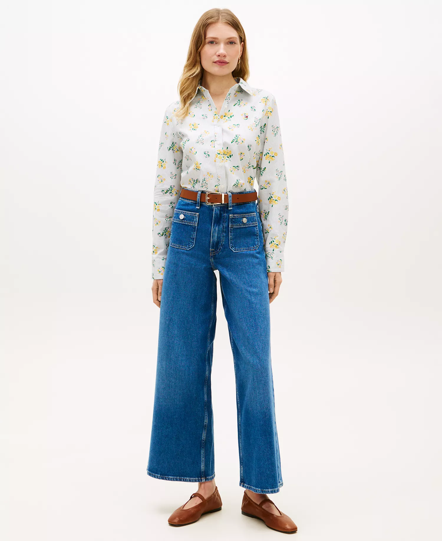 Women's Regular Fit Oxford Shirt - White - L