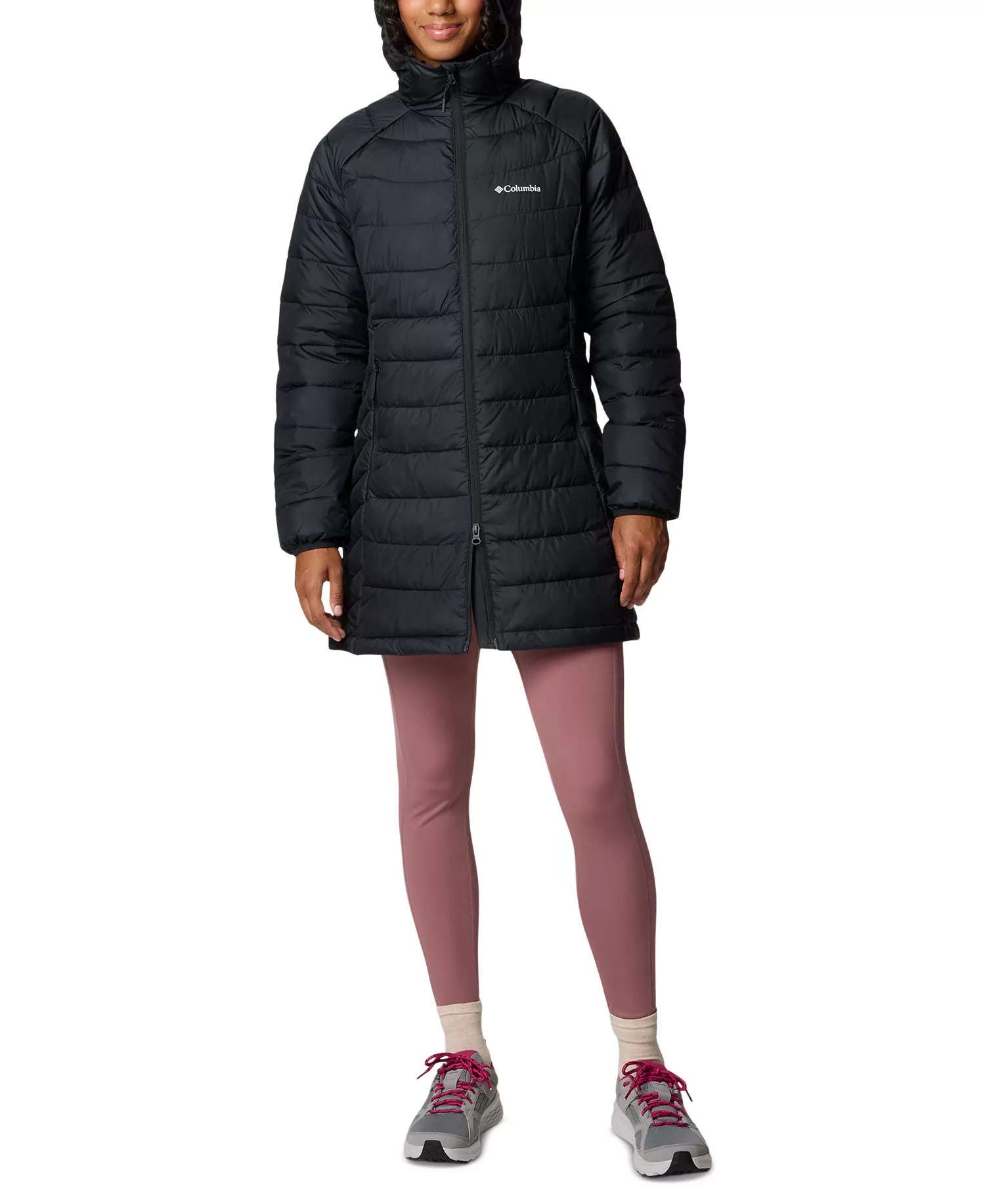 Women's Powder Lite II Insulated Puffer Mid Jacket - Black - M