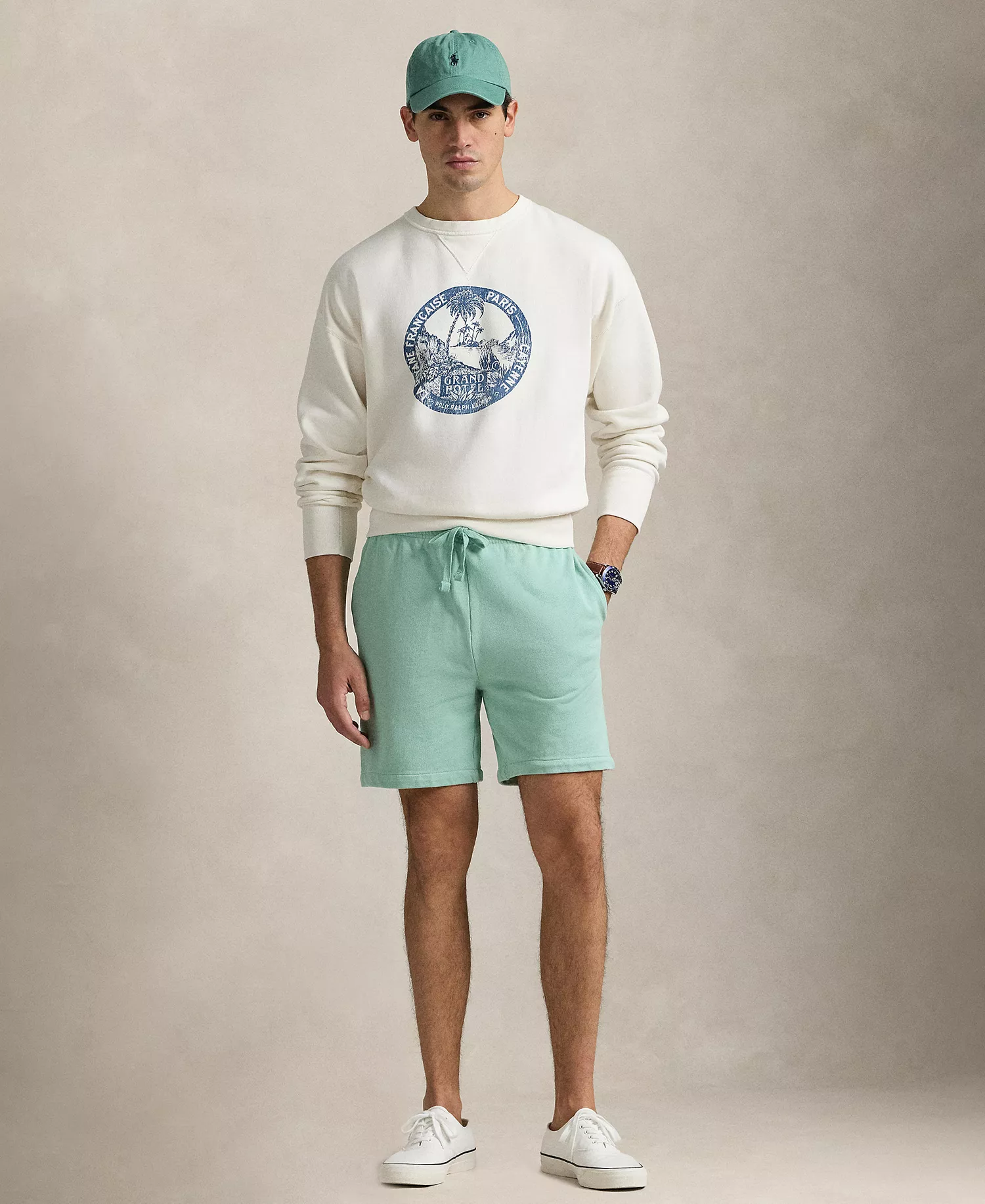 Men's Big & Tall Loopback Fleece Shorts - Celadon - 2LT