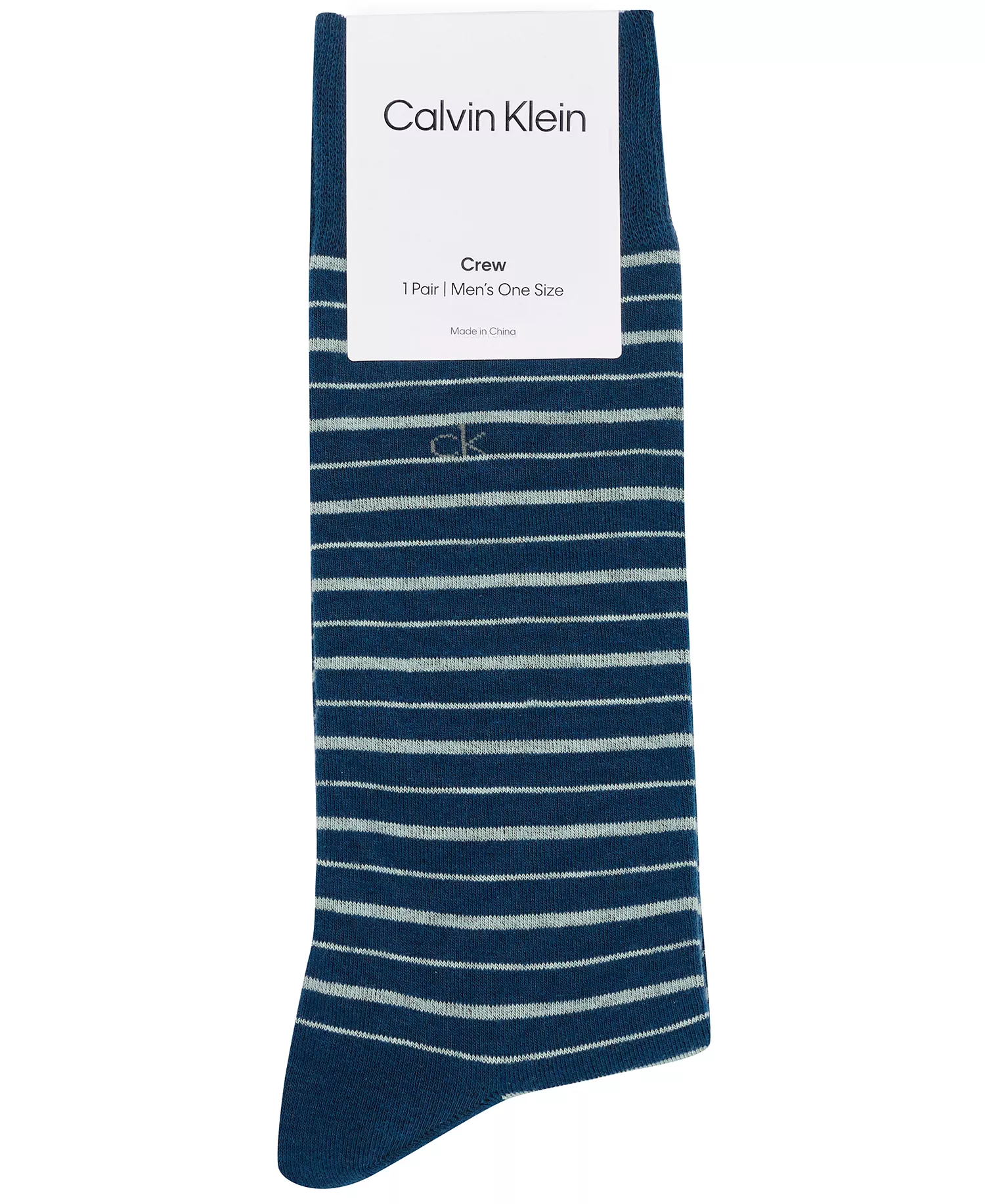 Men's 1-Pack Dress Crew Socks - Blue Multi - ONE SIZE