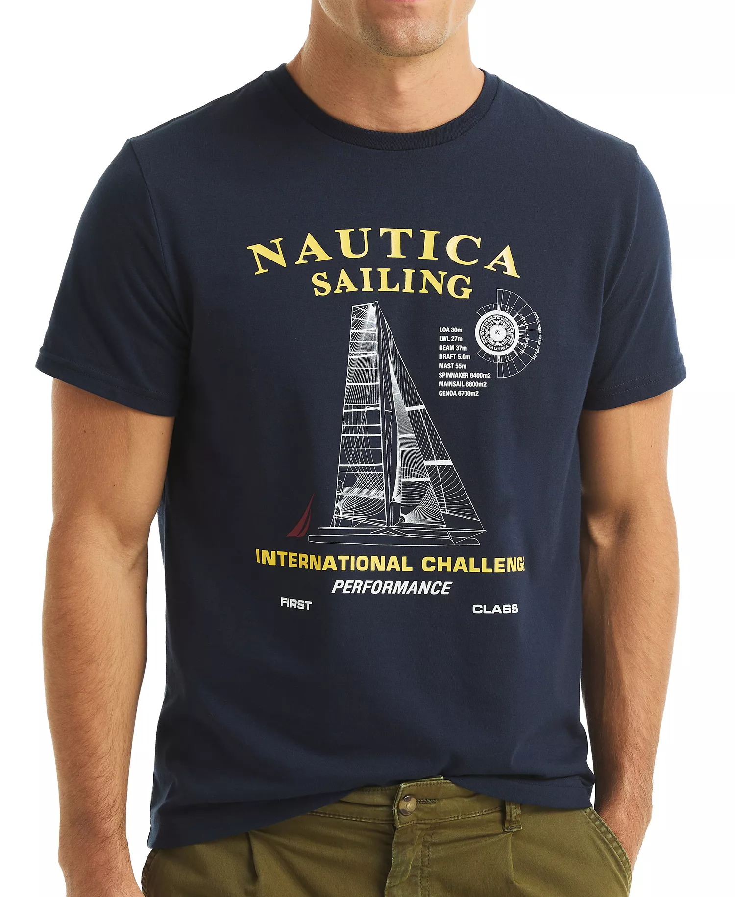 Men's Short Sleeve International Challenge Graphic T-Shirt - Navy Seas - 2XL