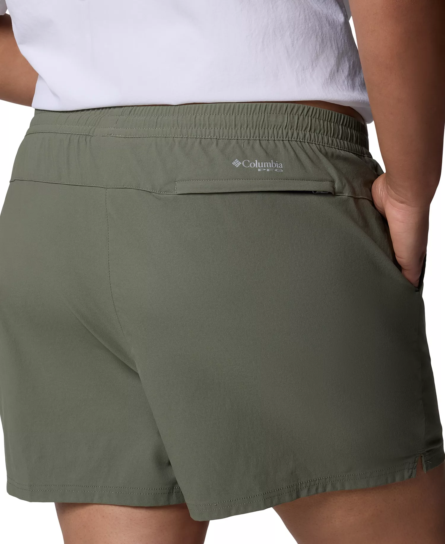 Plus Size Rugged Water Comfort Stretch Shorts - Black - 1X