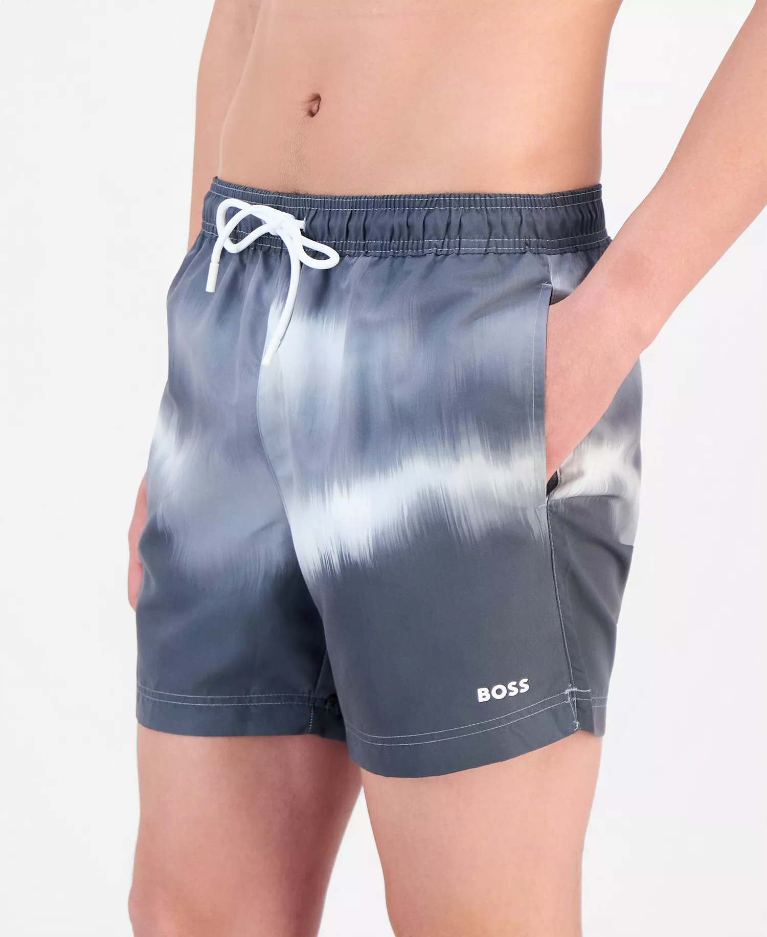 Men's Ombré 5" Swim Trunks - Gray Ombre - 2XL