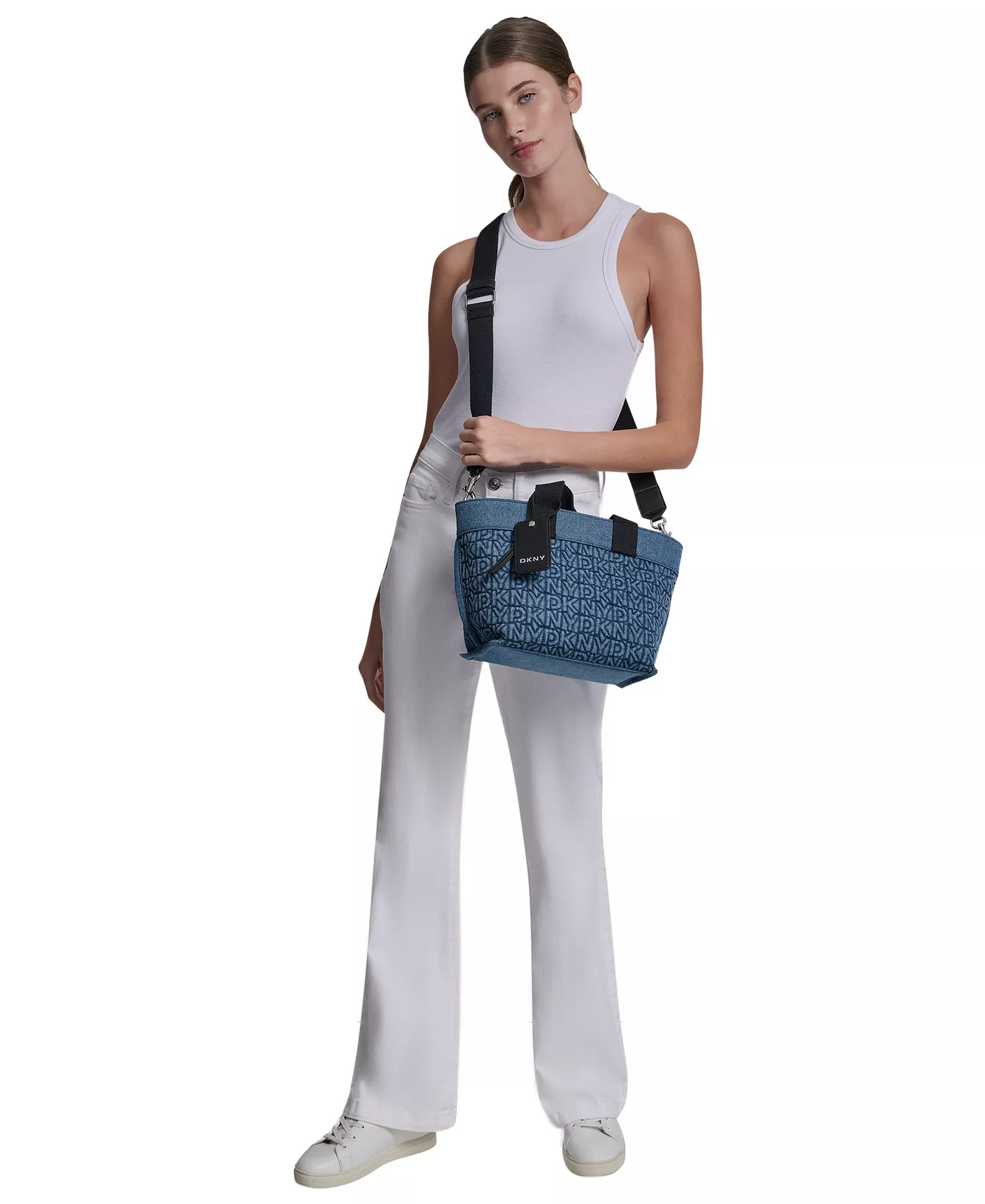 Brady Extra-Large Zipper Crossbody Bag - Denim - No Size