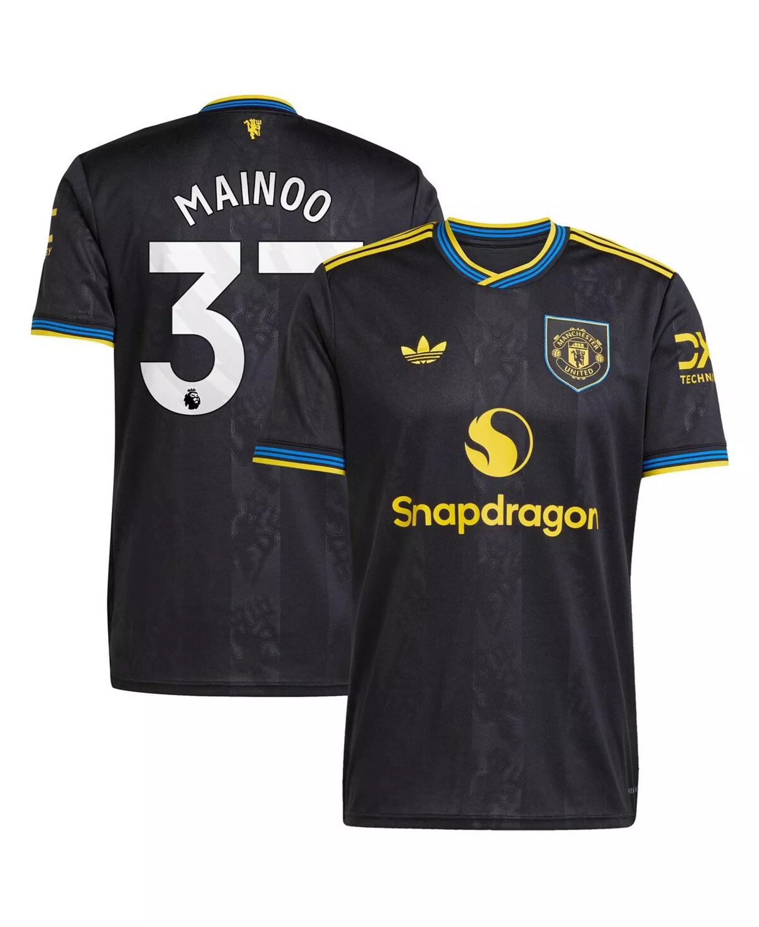 Men's Kobbie Mainoo Black Manchester United 2025/26 Third Replica Player Jersey - Black - 2XL