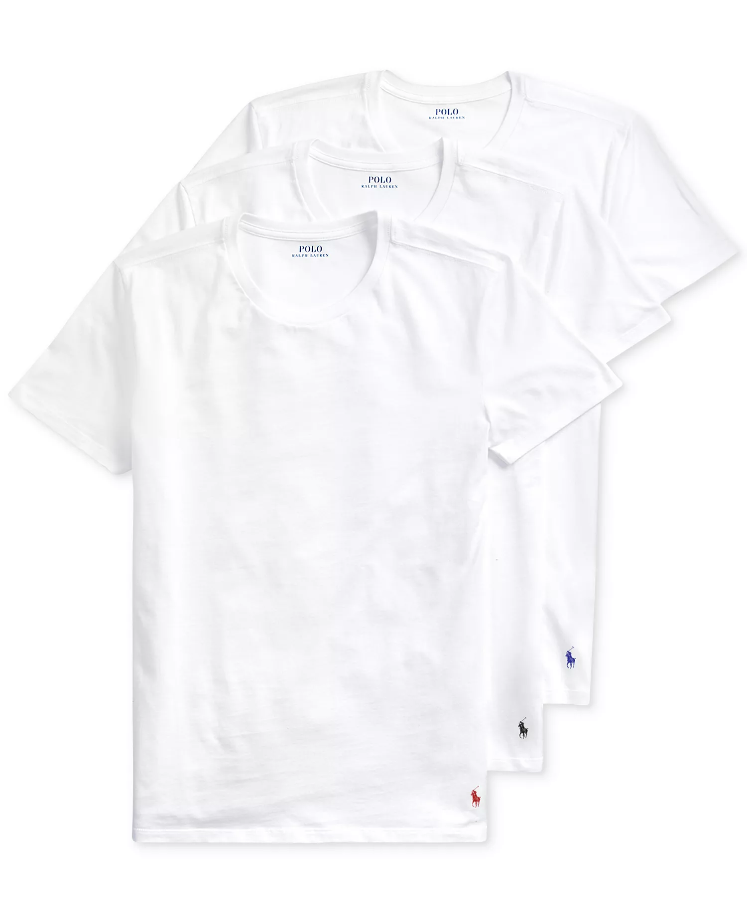 Men's 3-Pack Slim-Fit Classic Cotton Crew Undershirts - White - L