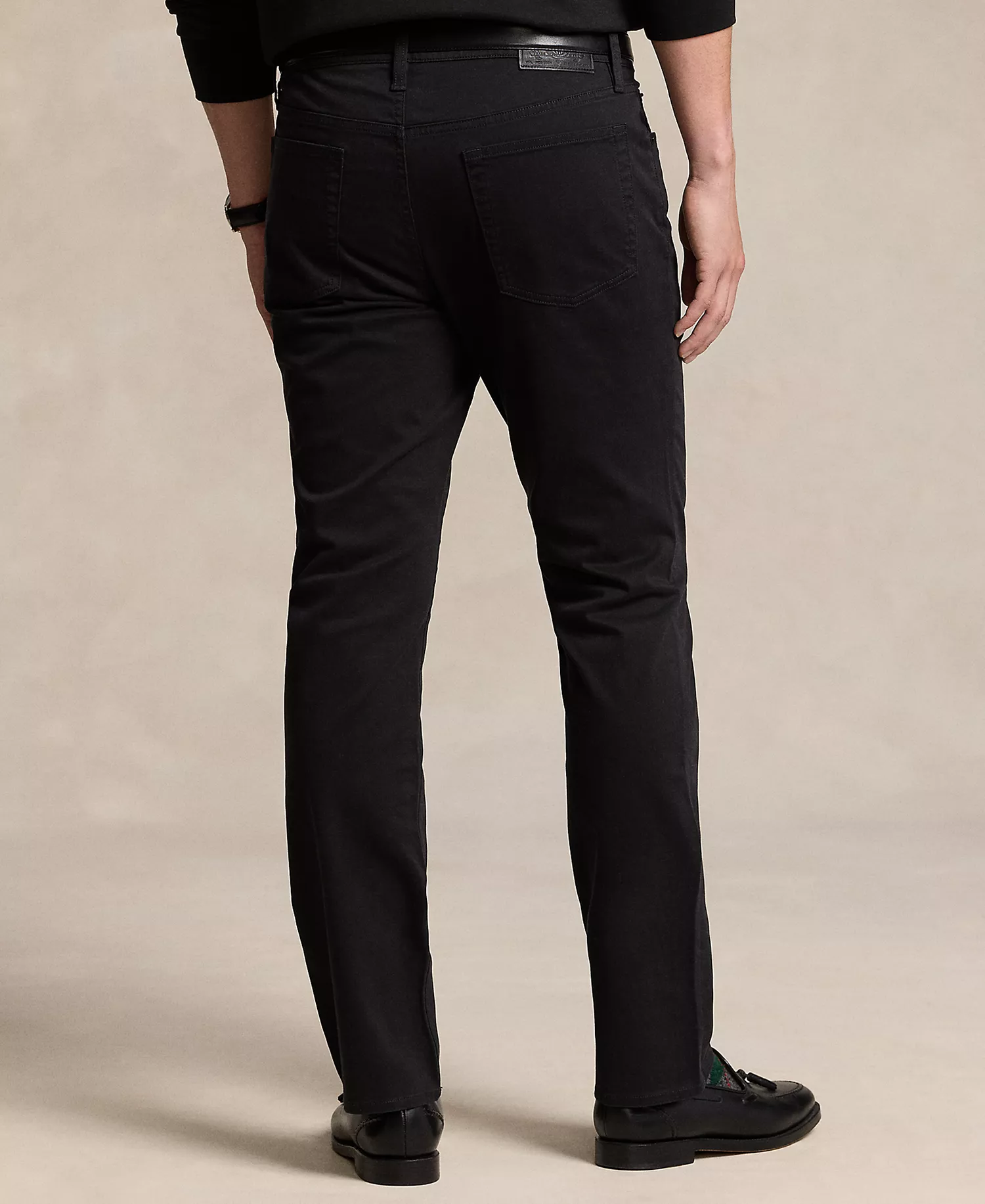 Men's Varick Slim Straight Stretch Sateen Pants - Black - 30 - 30