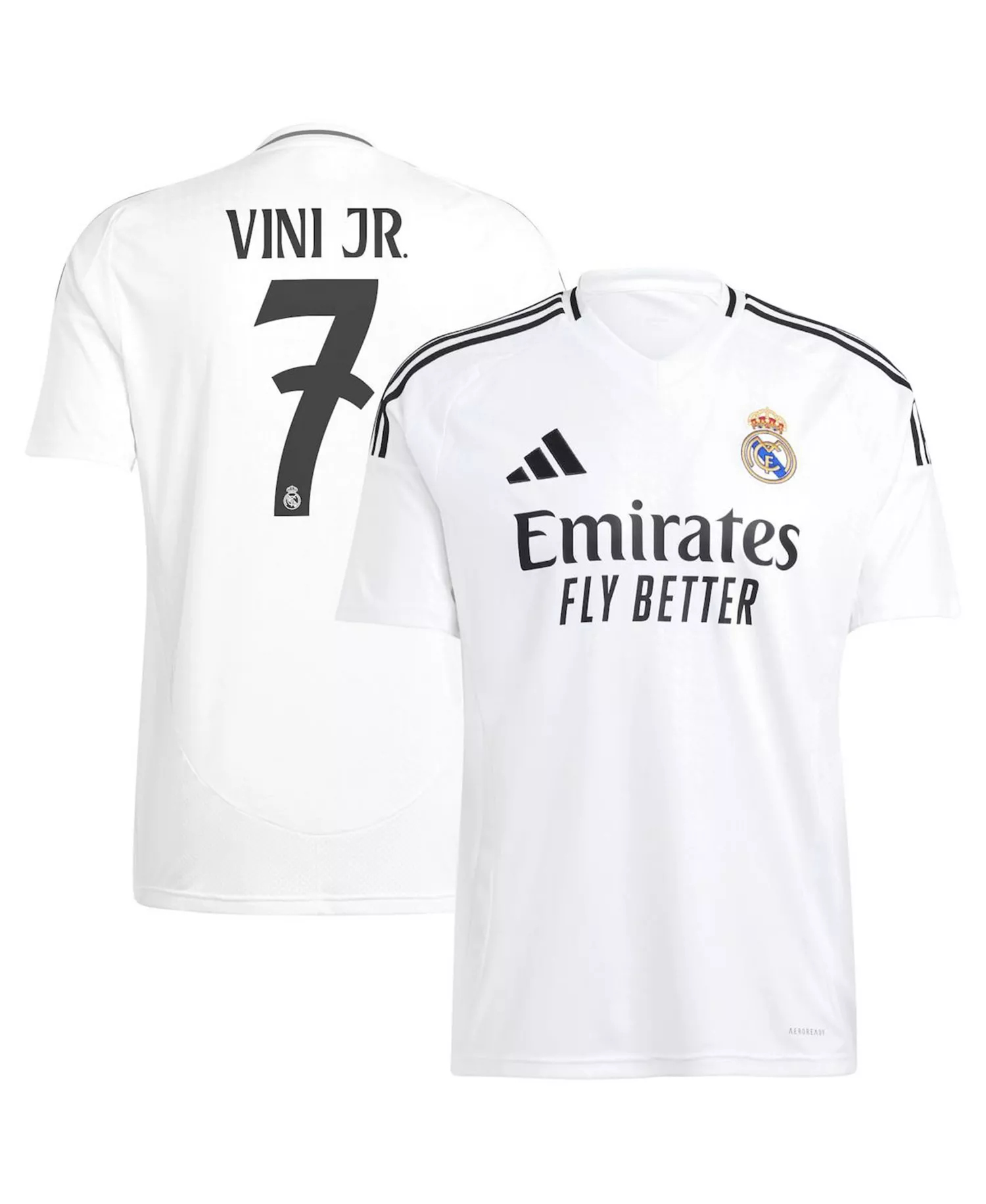 Men's Vini Jr. White Real Madrid 2024/25 Home Replica Player Jersey - White - 2XL