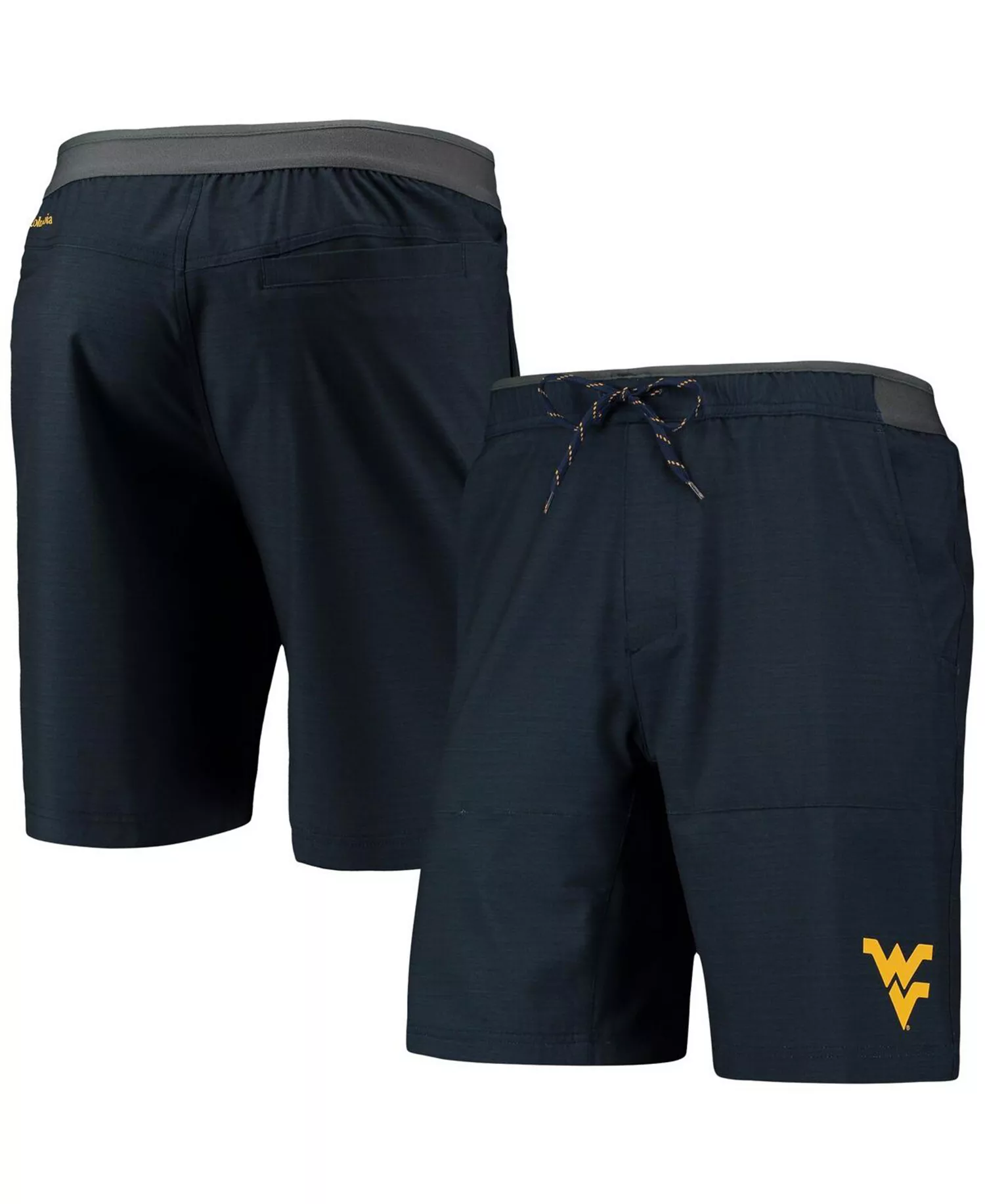 Men's Navy West Virginia Mountaineers Twisted Creek Omni-Shield Shorts - Navy - S