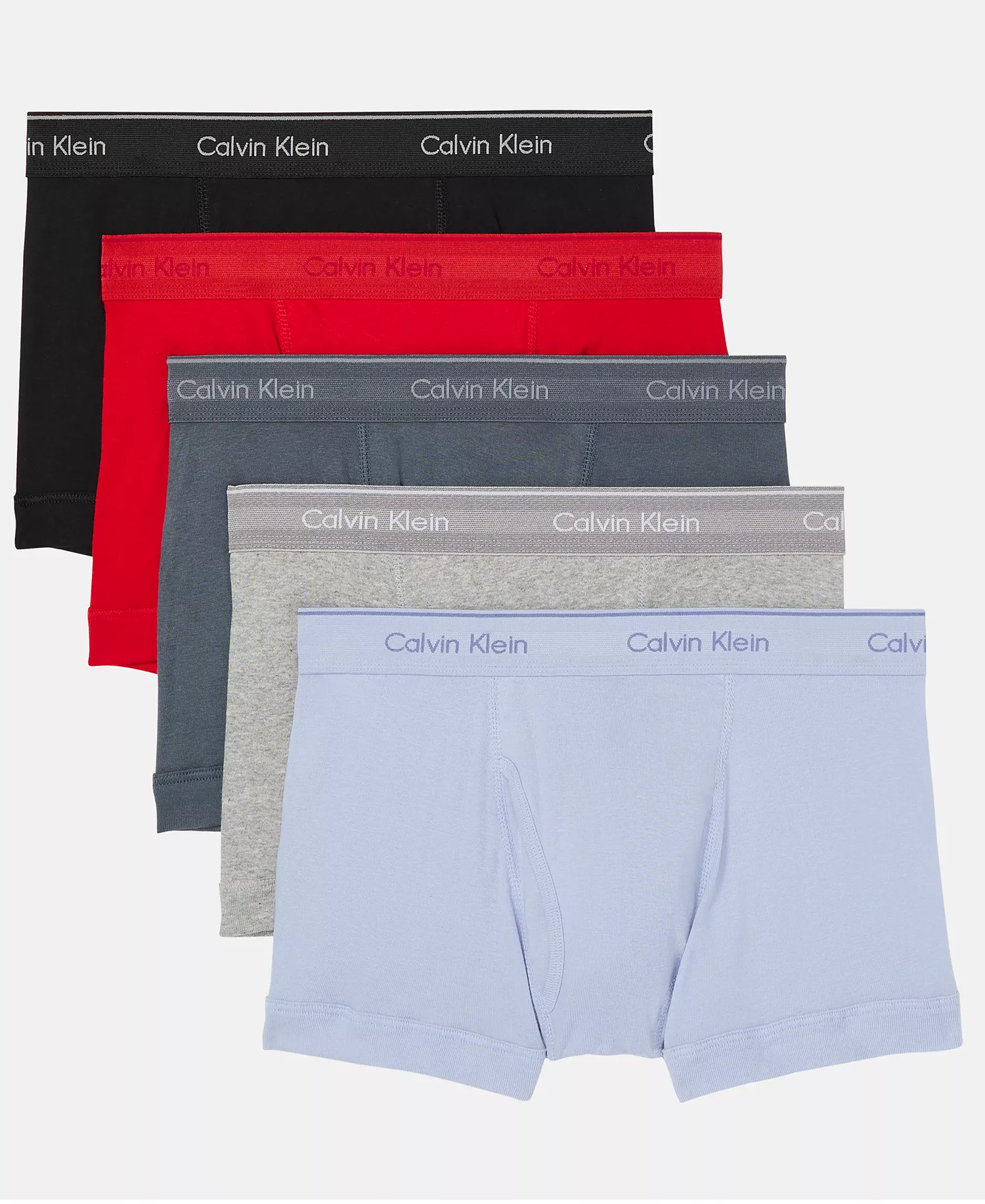 Men's 5-Pack Cotton Classic Trunk Underwear - Black - L