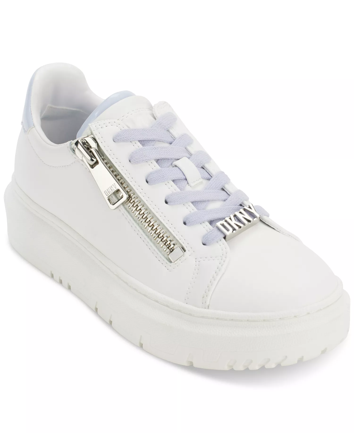 Women's Matti Lace-Up Zip Sneakers - Bright White/ Lavender - 9.5M